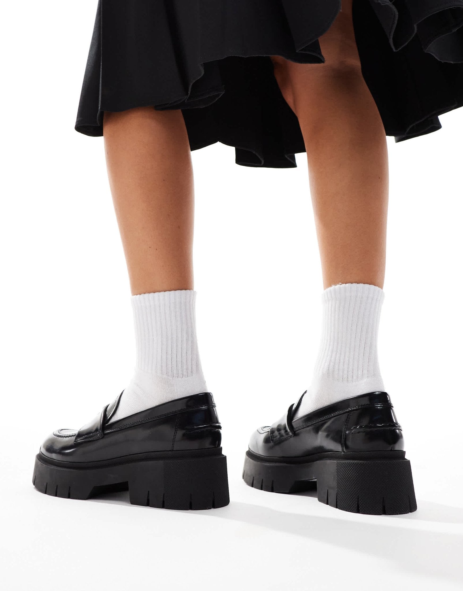 HUGO Red leather loafers in black - ASOS Sample Sale EU Store