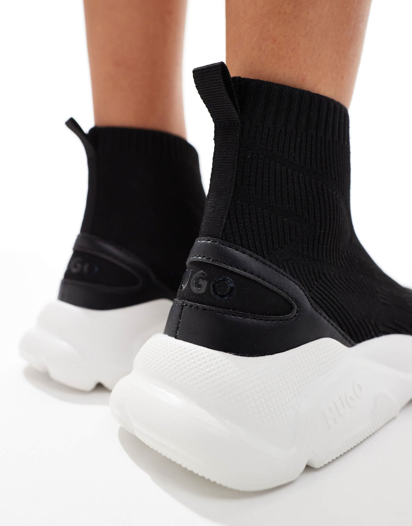 HUGO Red leon hito sock trainers in black and white - ASOS Sample Sale EU Store