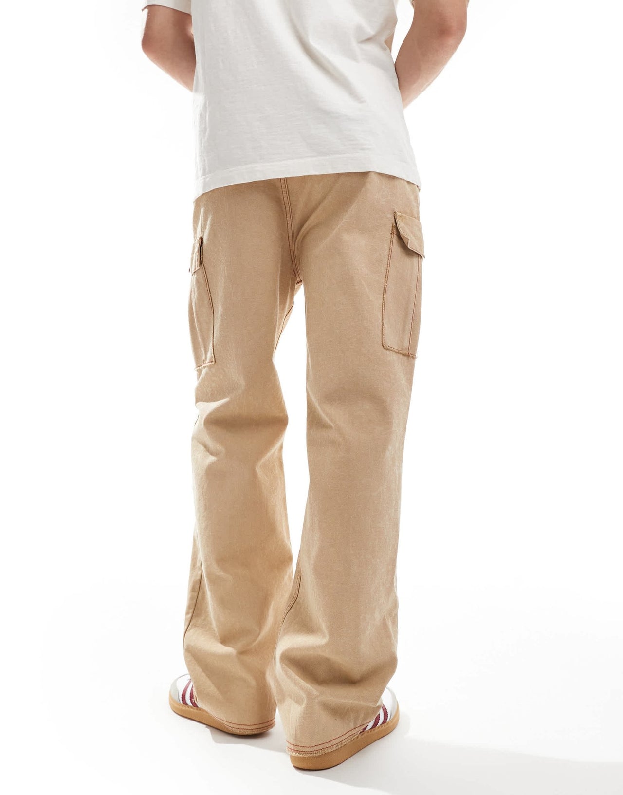 HUGO Red x Les Benjamins loose fit cargo trousers in beige - ASOS Sample Sale EU Store