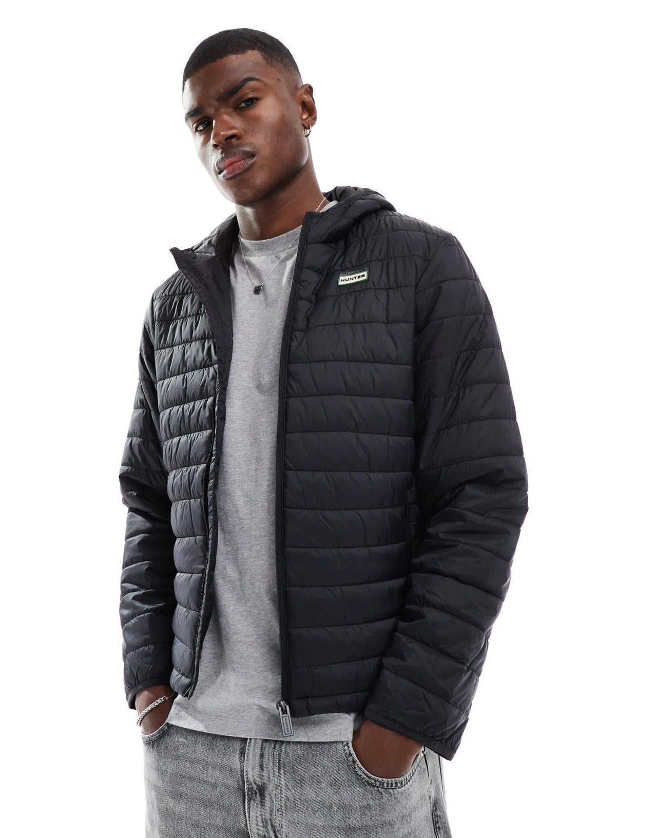 Hunter Mikey insulated jacket in black - ASOS Sample Sale EU Store