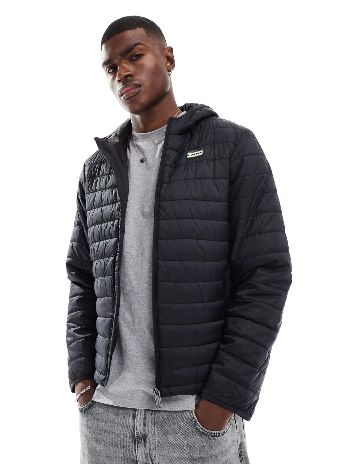 Hunter Mikey insulated jacket in black - ASOS Sample Sale EU Store