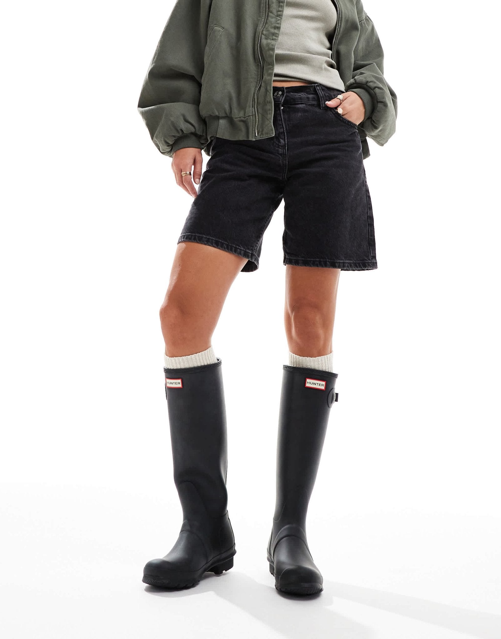 Hunter Original tall wellington boots in black - ASOS Sample Sale EU Store