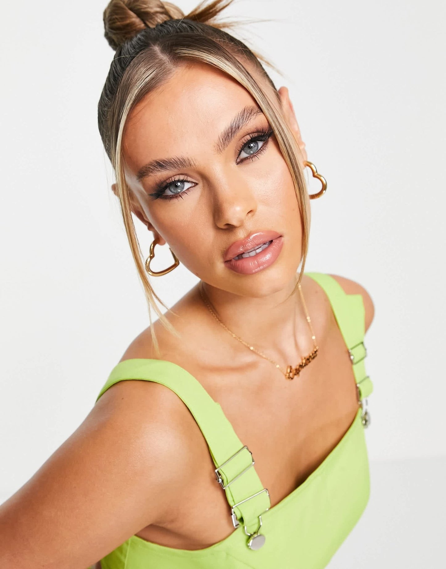 I Saw It First corset top with buckle detail co - ord in lime - ASOS Sample Sale EU Store