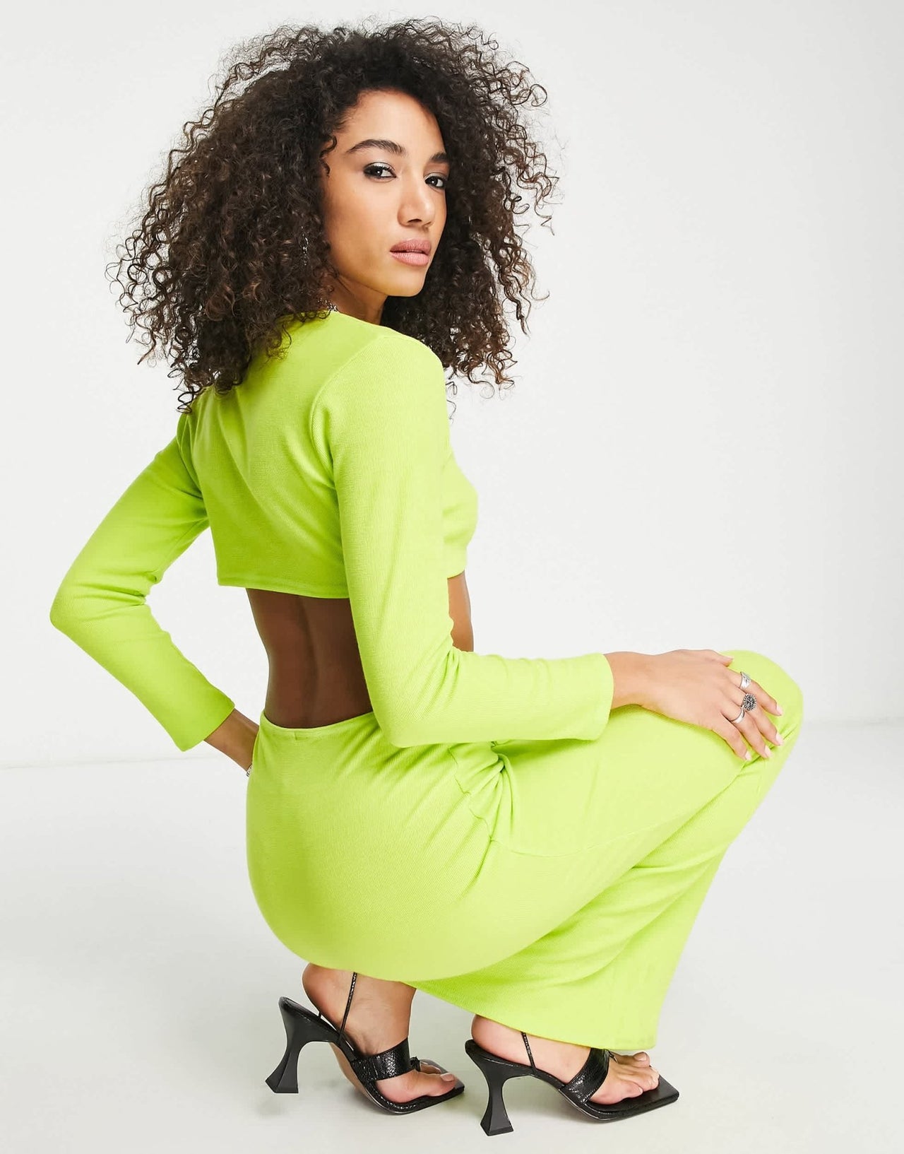 I Saw It First crop top with metal in lime - ASOS Sample Sale EU Store