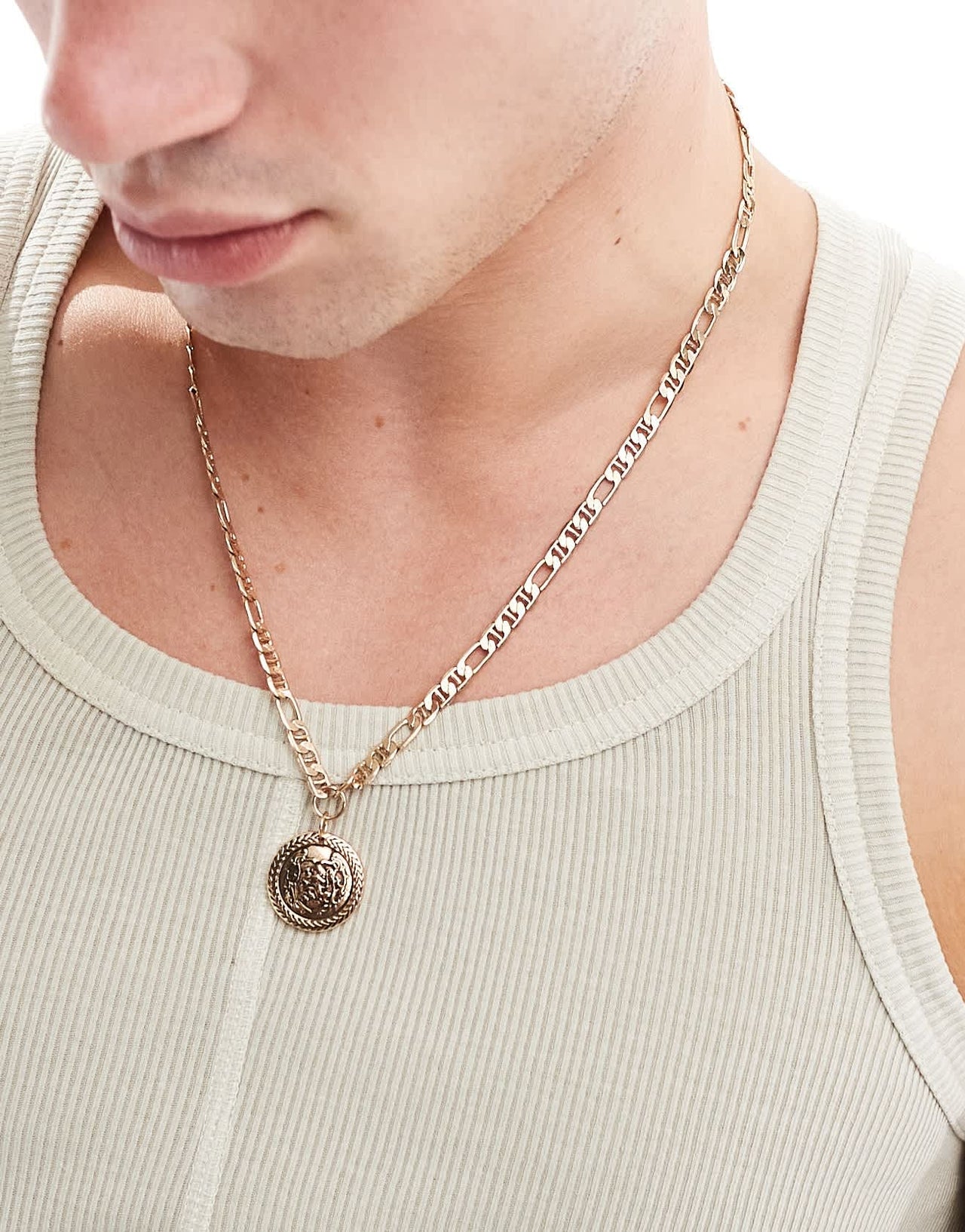 Icon Brand soccore coin pendant necklace in gold - ASOS Sample Sale EU Store