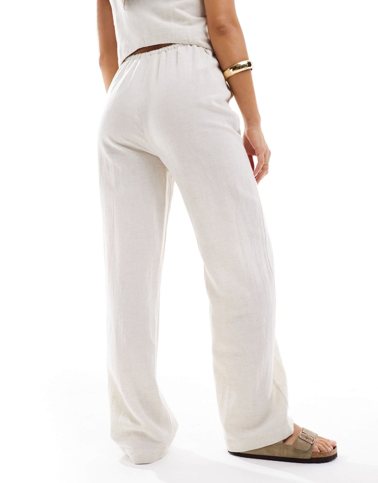 Iisla& Bird skinny waistband beach trouser co - ord in stone - ASOS Sample Sale EU Store