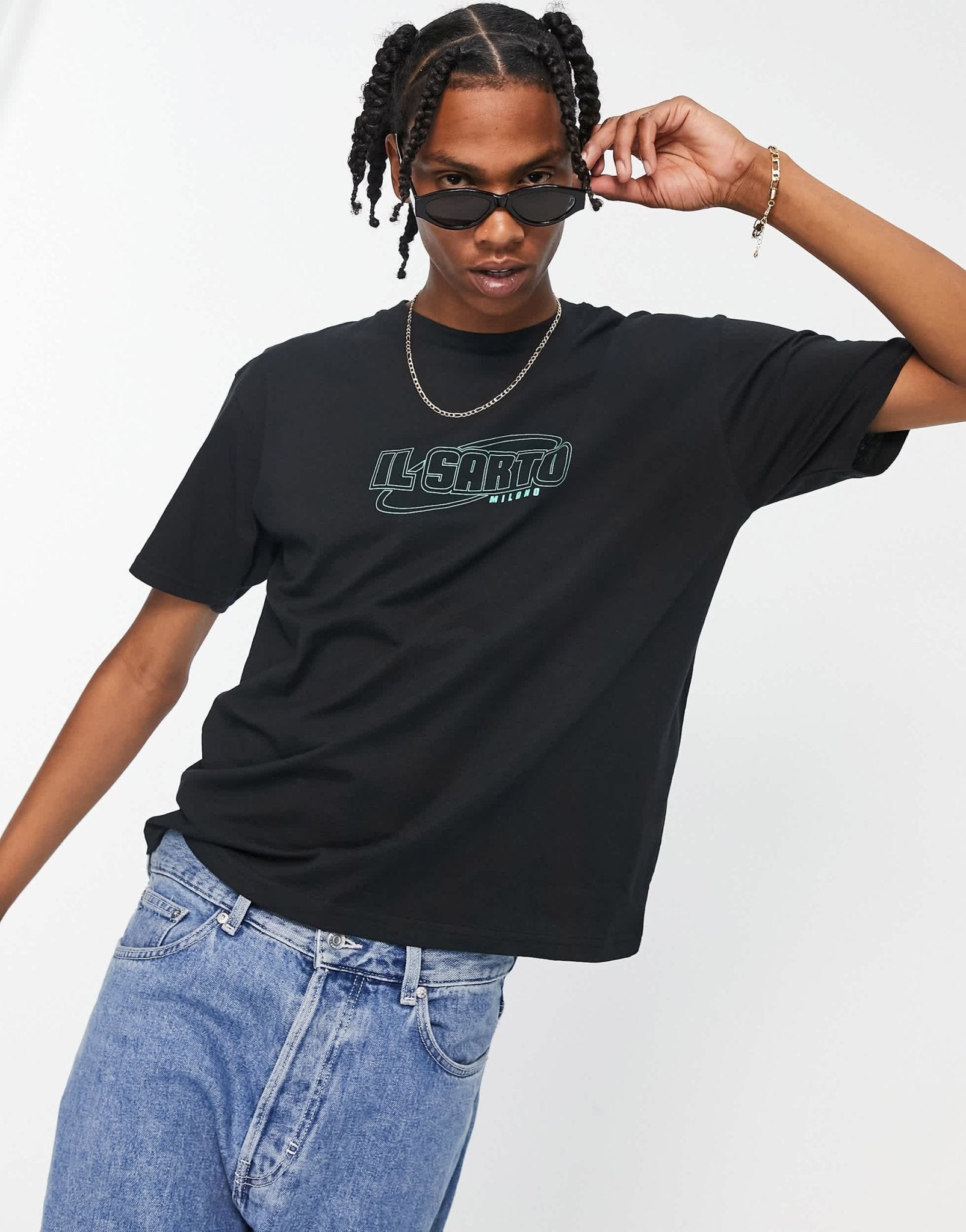 Il Sarto racer logo t-shirt in black - ASOS Sample Sale EU Store