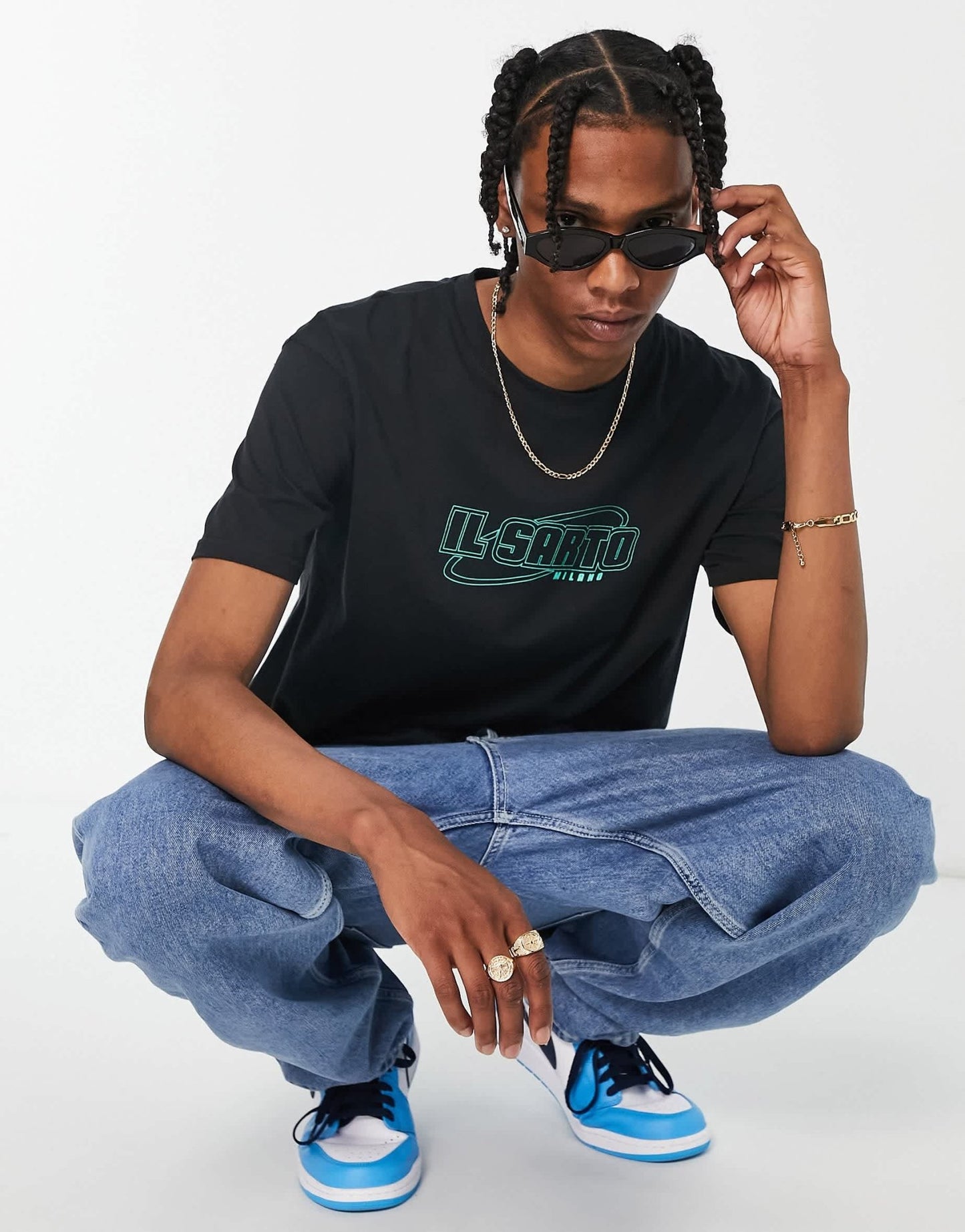 Il Sarto racer logo t-shirt in black - ASOS Sample Sale EU Store