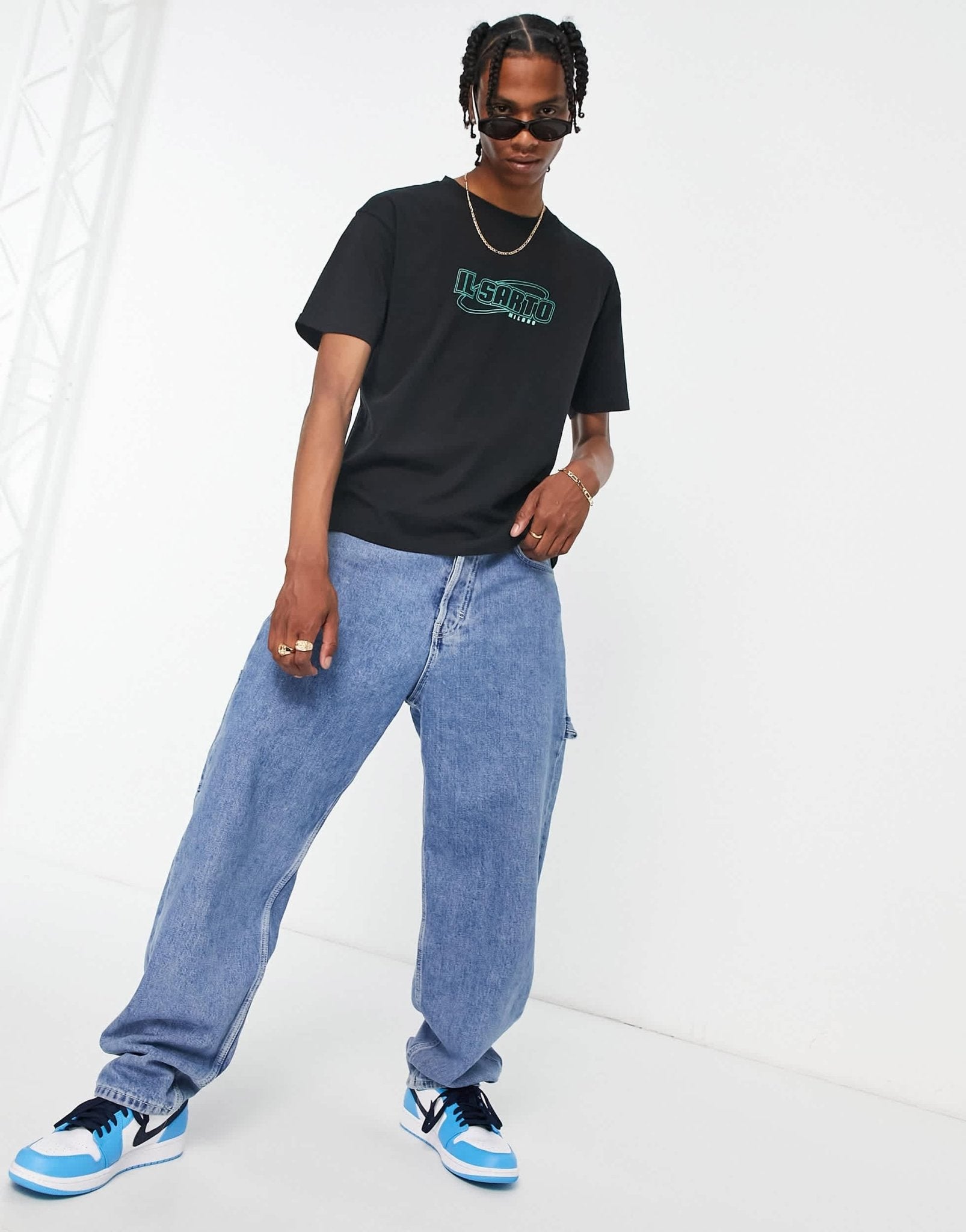 Il Sarto racer logo t-shirt in black - ASOS Sample Sale EU Store