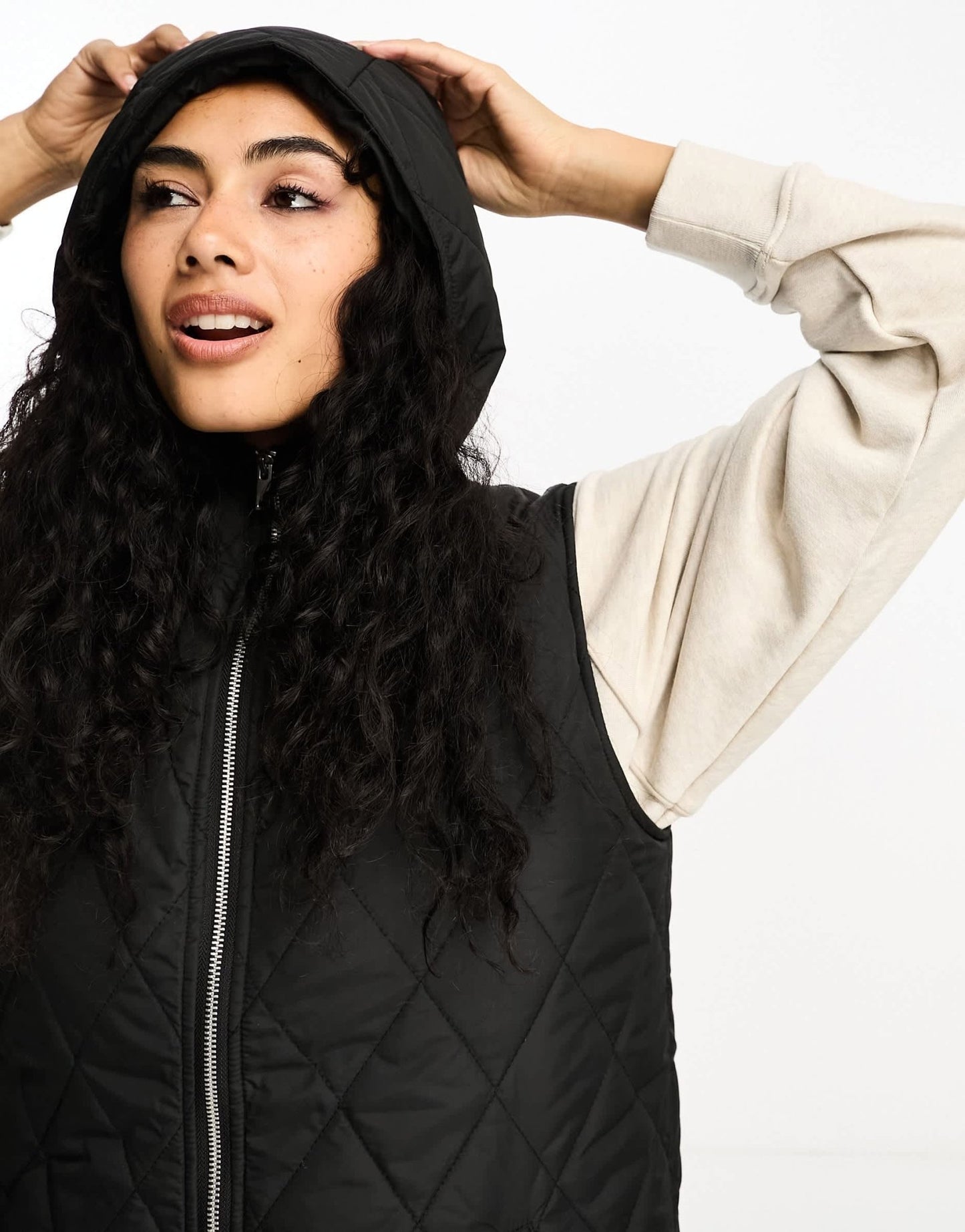 InWear Ektra padded hooded gilet in black - ASOS Sample Sale EU Store