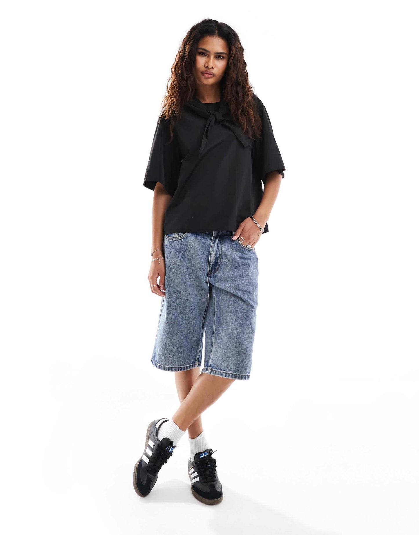 InWear Hizana detachable neck tie top in black - ASOS Sample Sale EU Store