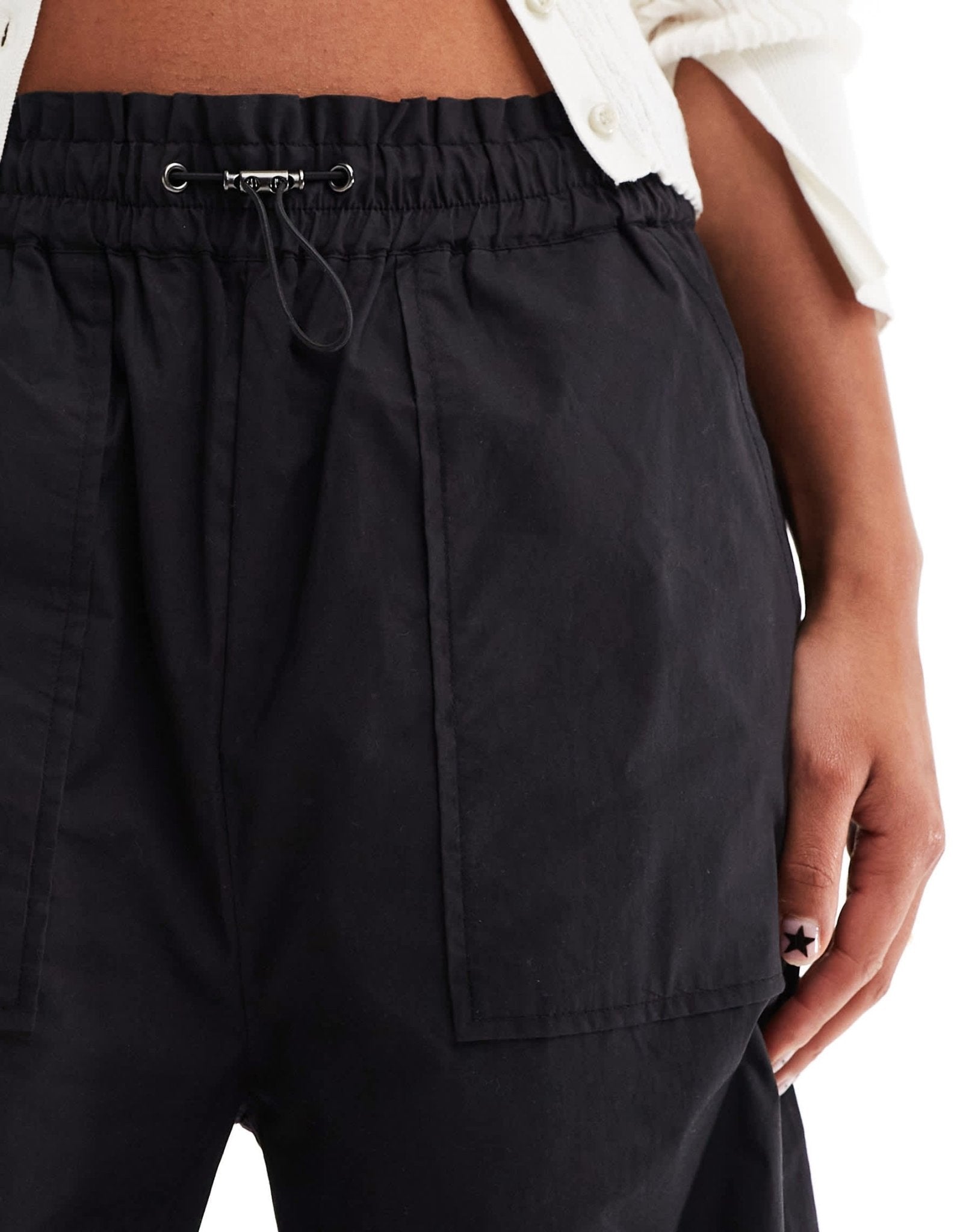InWear Pinja loose fit parachute pants in black - ASOS Sample Sale EU Store