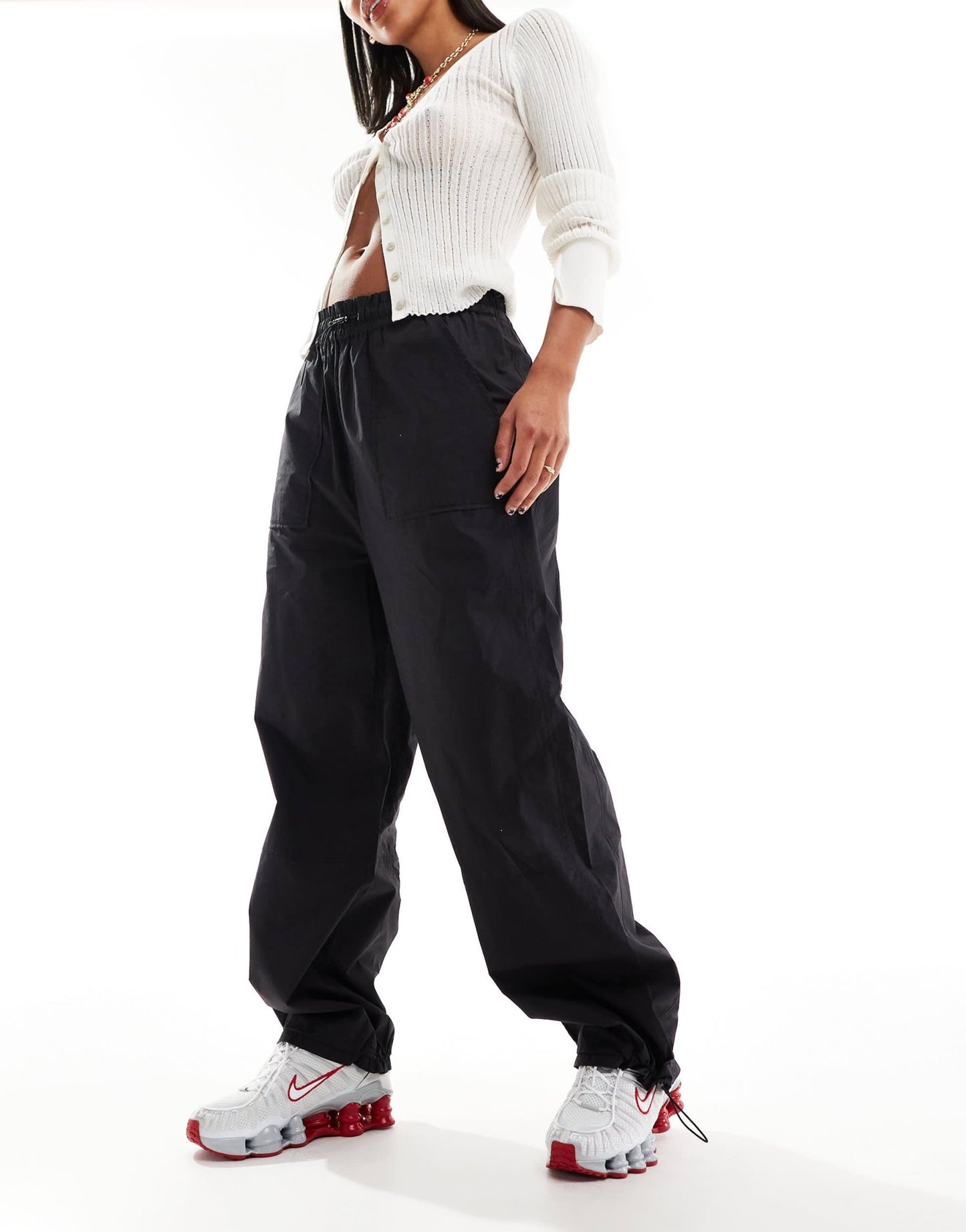 InWear Pinja loose fit parachute pants in black - ASOS Sample Sale EU Store