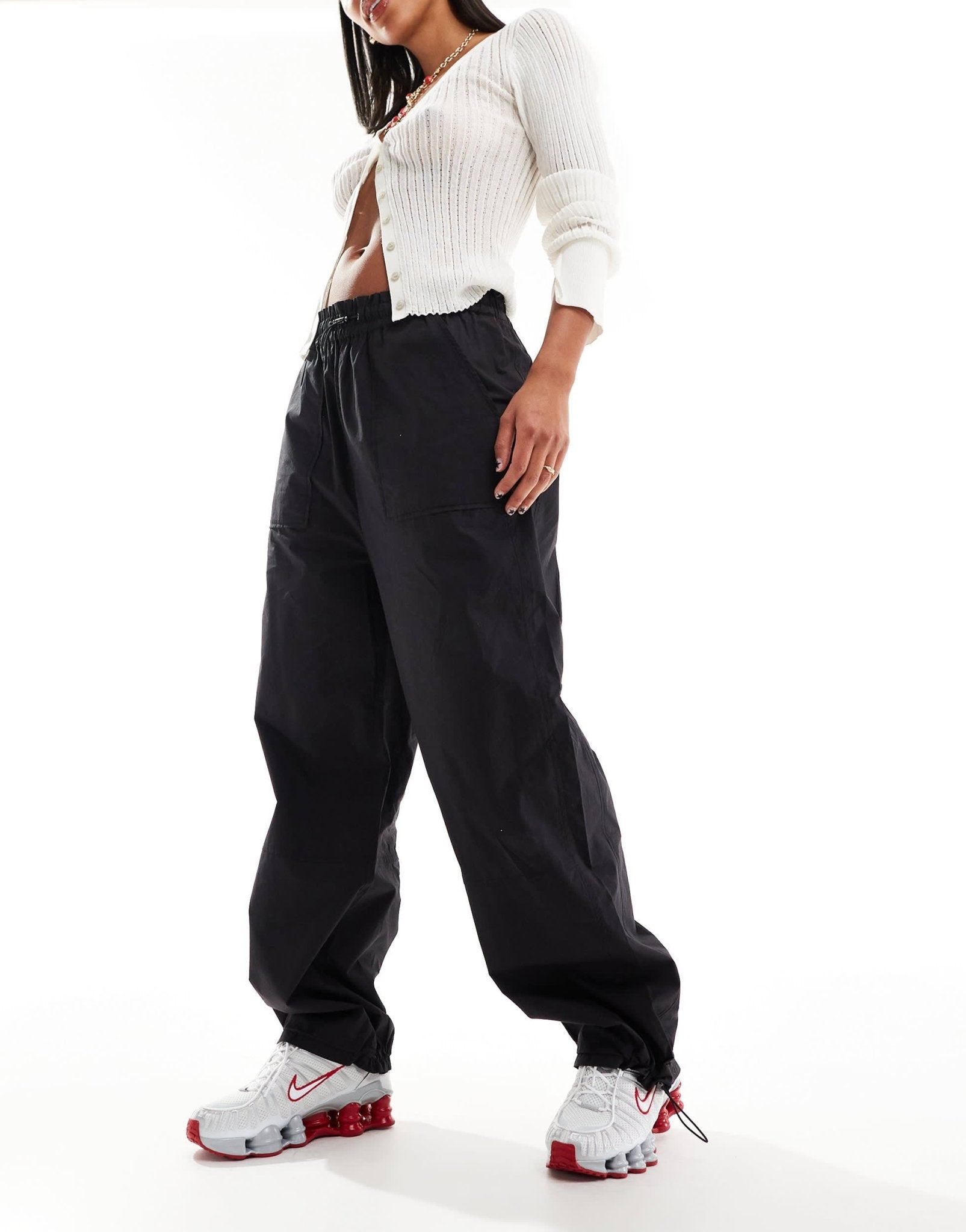 InWear Pinja loose fit parachute pants in black - ASOS Sample Sale EU Store