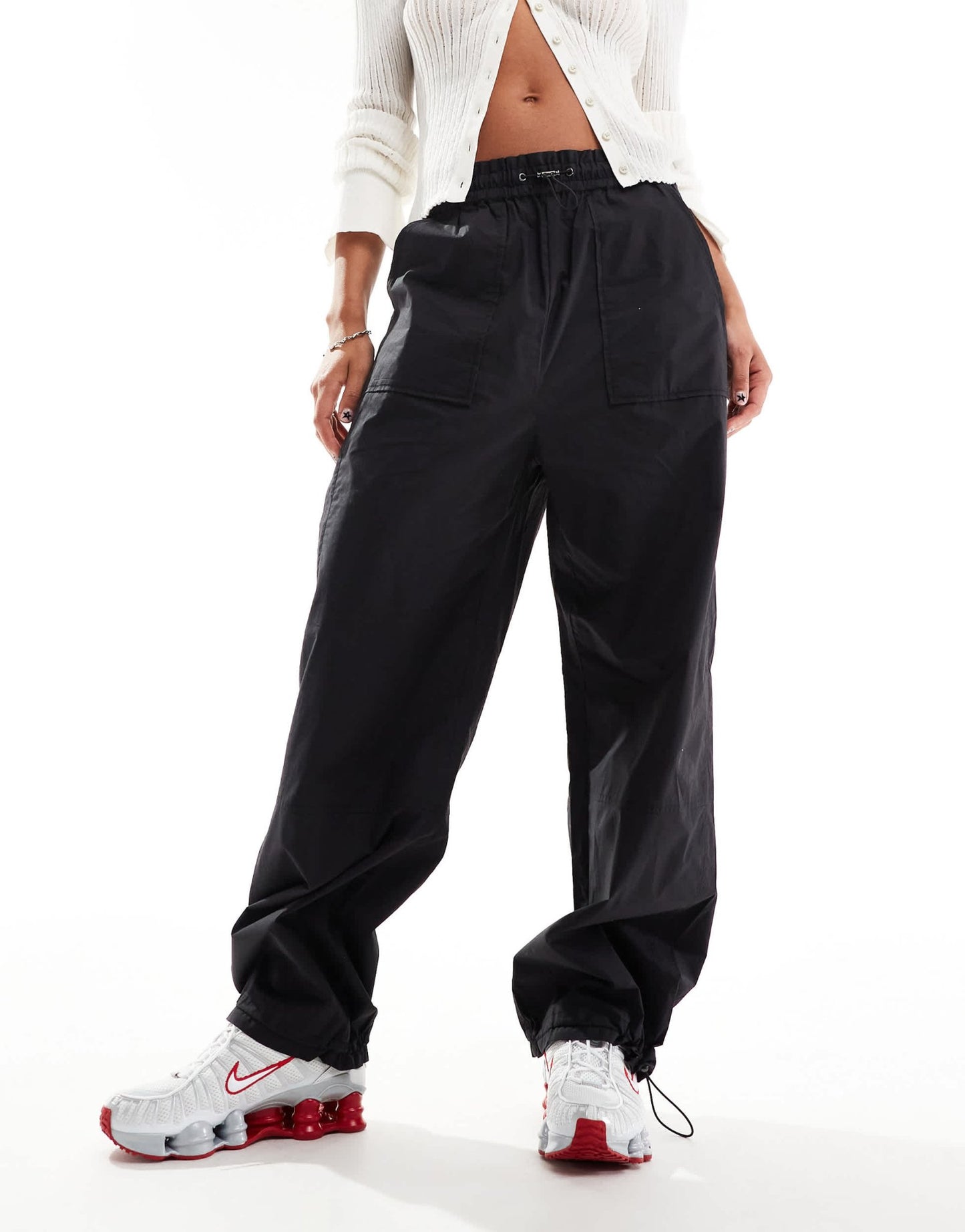 InWear Pinja loose fit parachute pants in black - ASOS Sample Sale EU Store