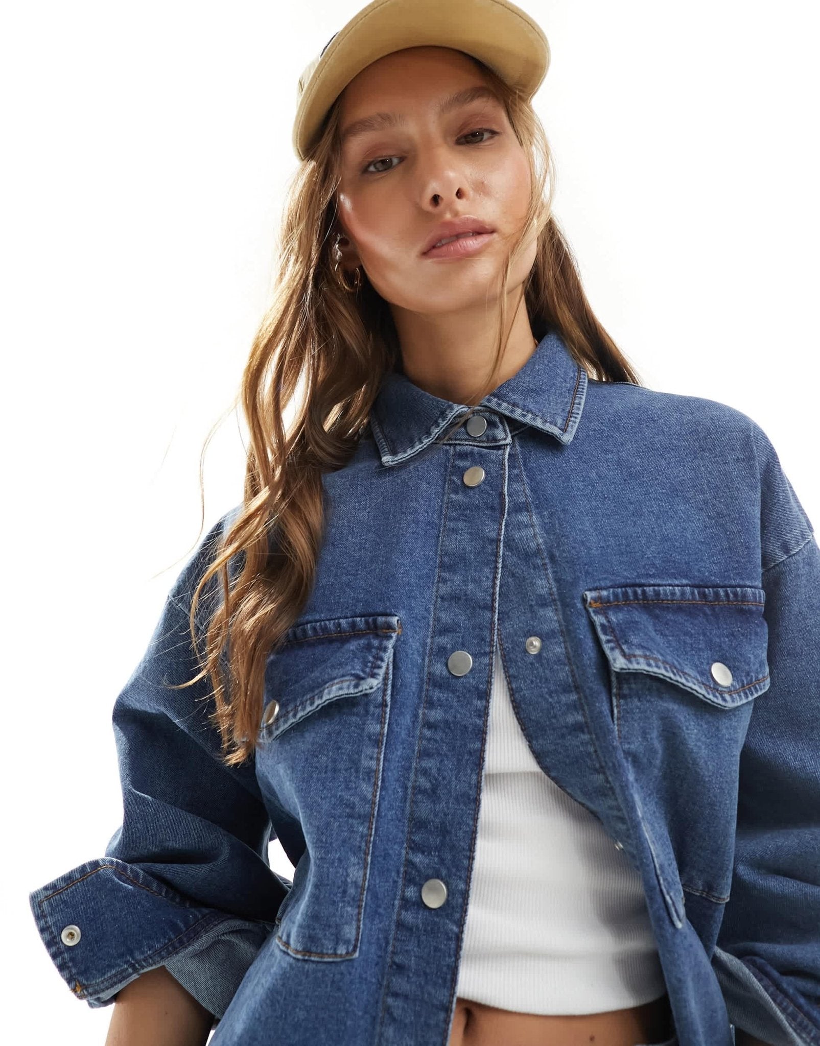 InWear Tonia denim shirt co - ord in vintage blue - ASOS Sample Sale EU Store