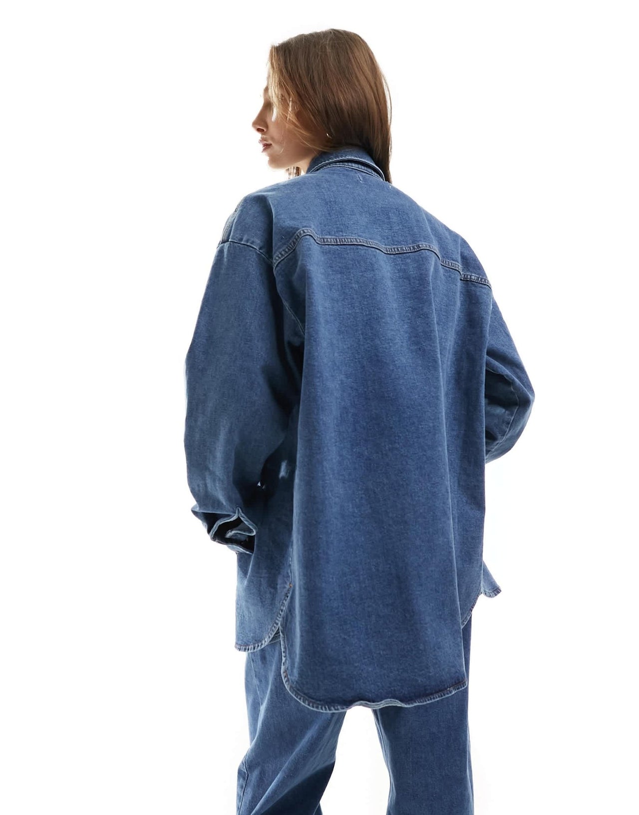InWear Tonia denim shirt co - ord in vintage blue - ASOS Sample Sale EU Store
