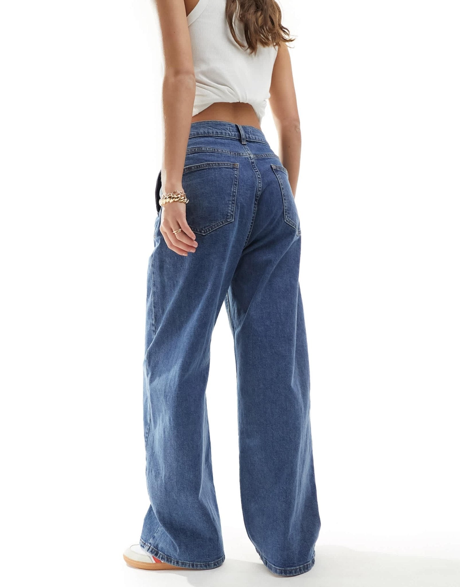 InWear Tonia high waisted wide leg jeans co - ord in vintage blue - ASOS Sample Sale EU Store