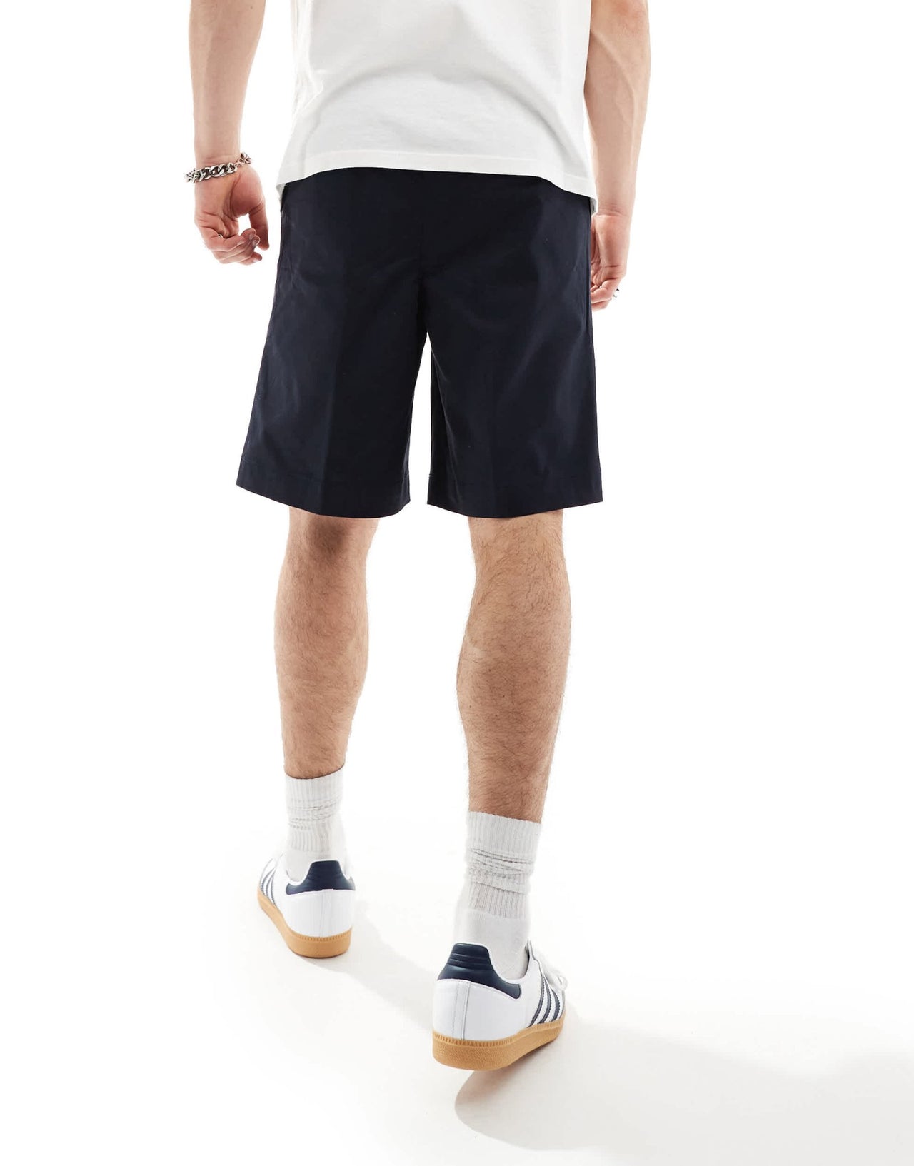 Jack & Jones baggy fit chino short in navy - ASOS Sample Sale EU Store