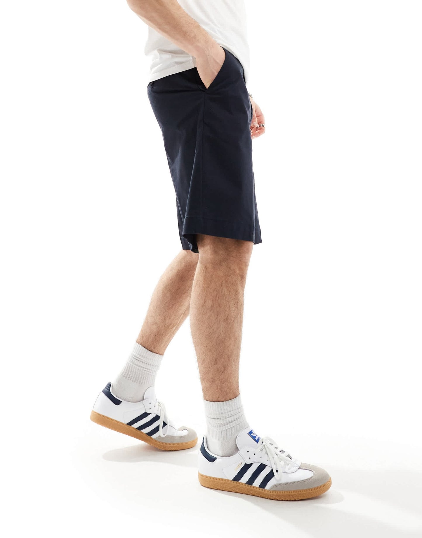 Jack & Jones baggy fit chino short in navy - ASOS Sample Sale EU Store