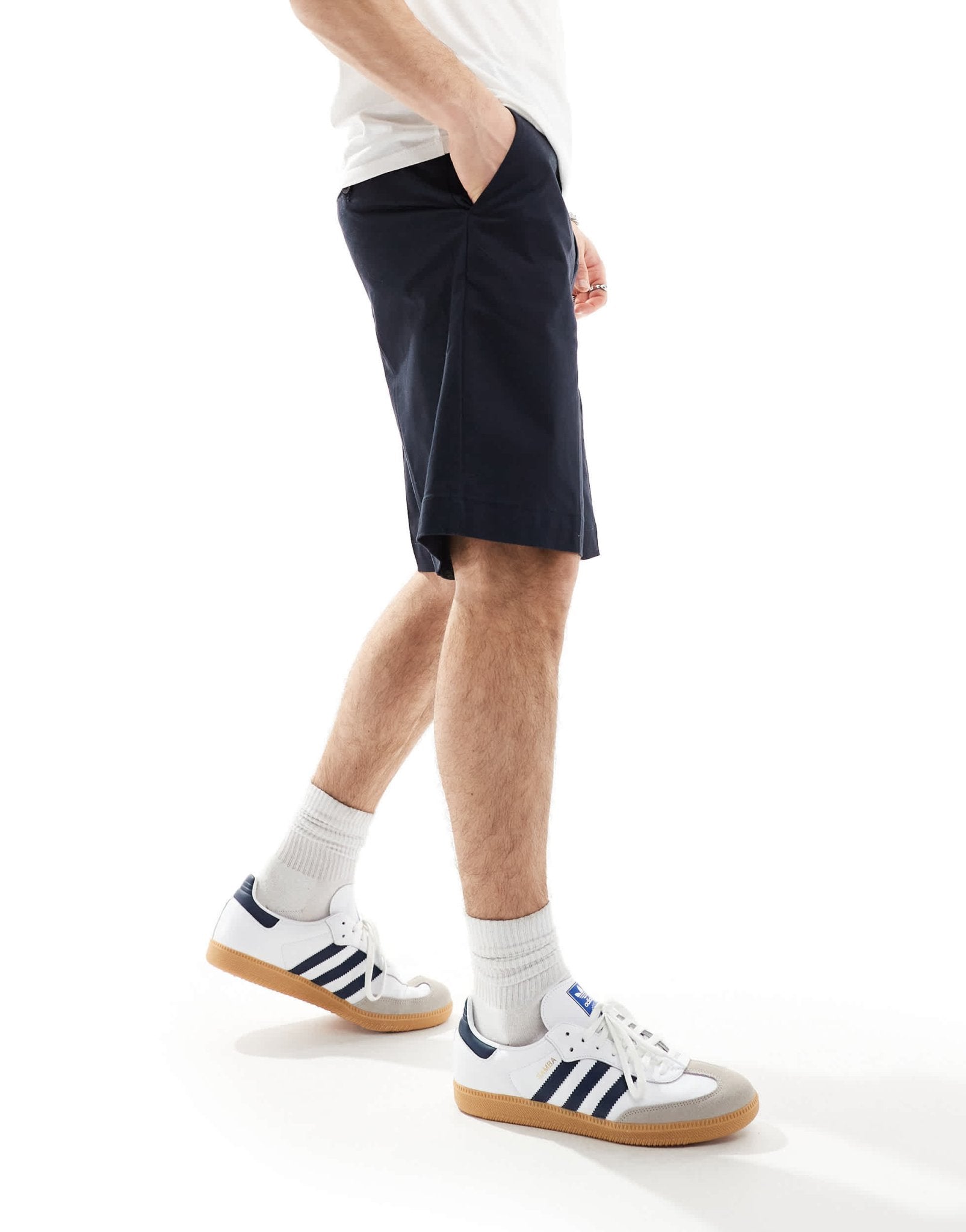 Jack & Jones baggy fit chino short in navy - ASOS Sample Sale EU Store