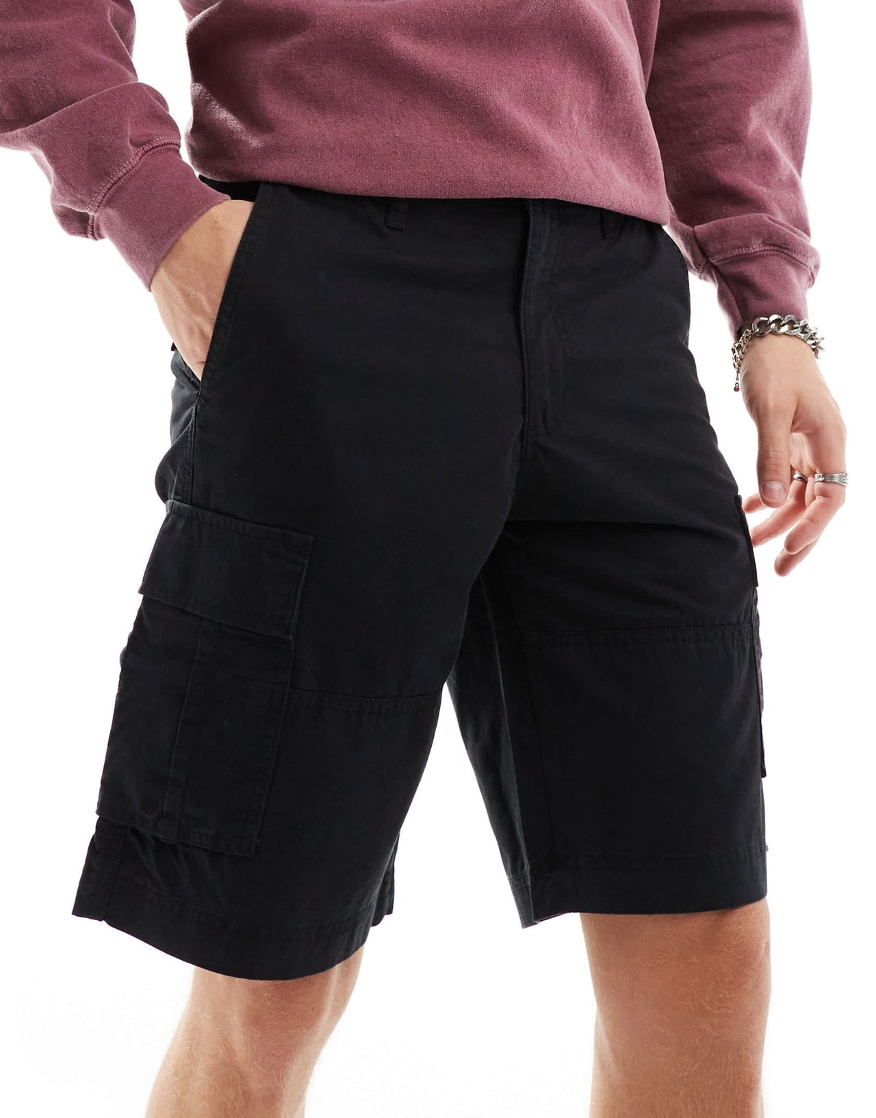 Jack & Jones cargo short in black - ASOS Sample Sale EU Store