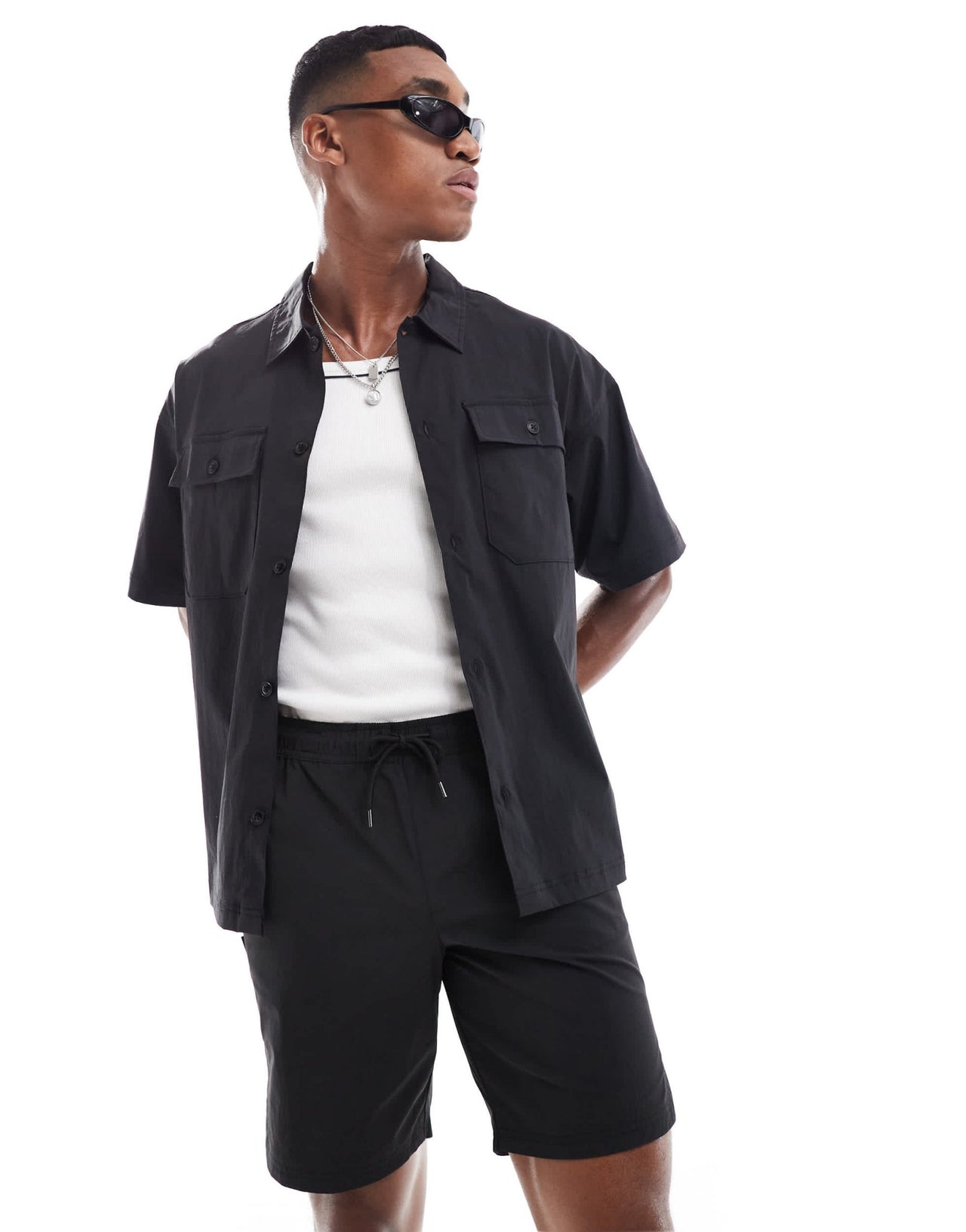 Jack & Jones co - ord nylon short in black - ASOS Sample Sale EU Store