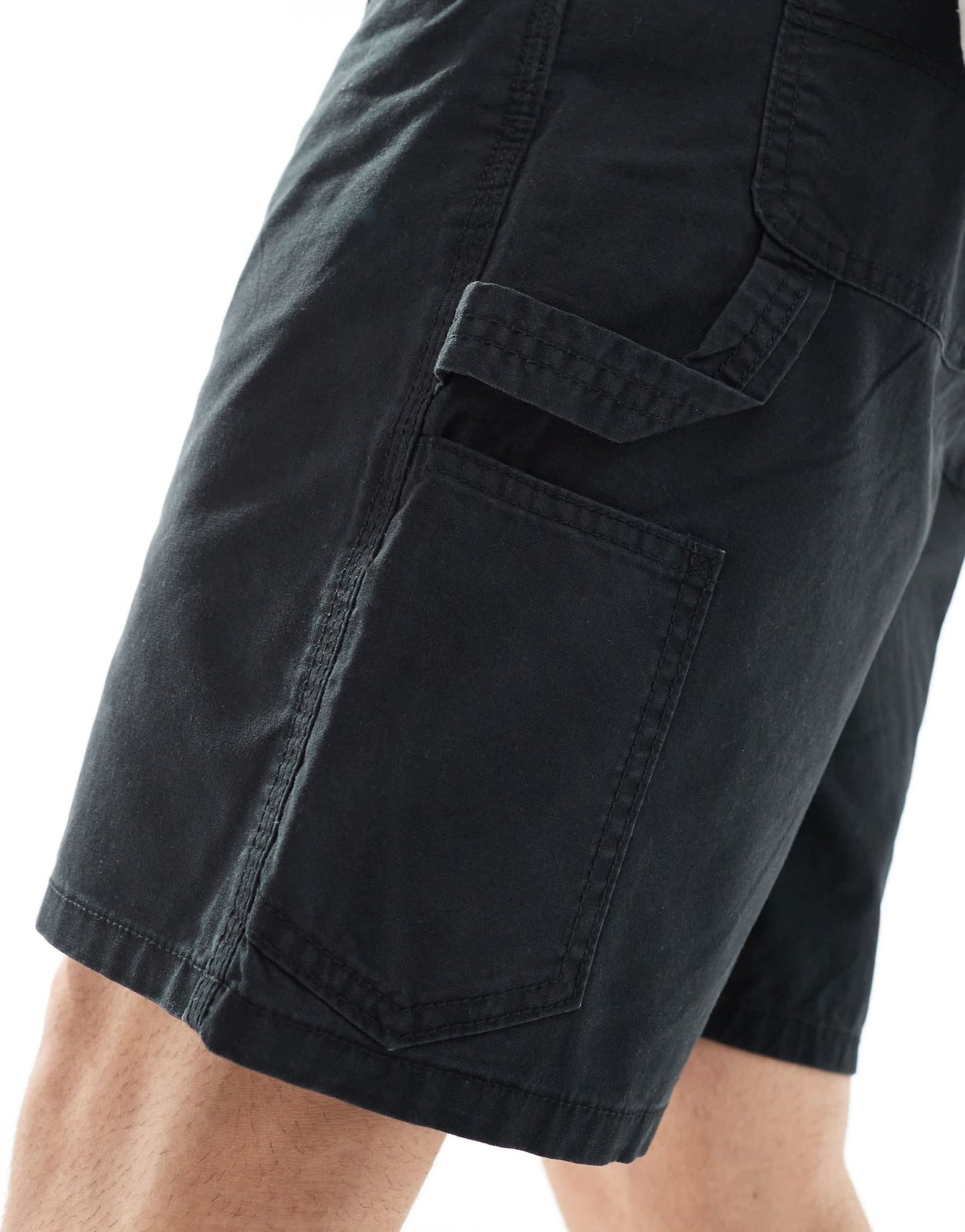 Jack & Jones loose carpenter short in black - ASOS Sample Sale EU Store