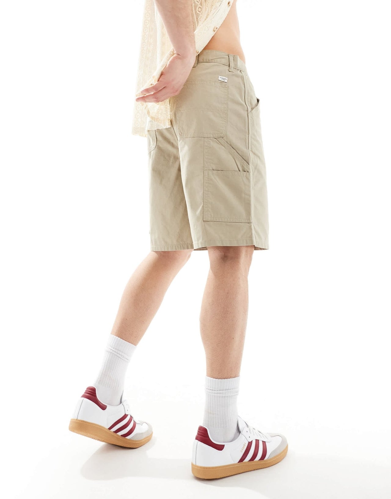 Jack & Jones loose carpenter short in off white - ASOS Sample Sale EU Store