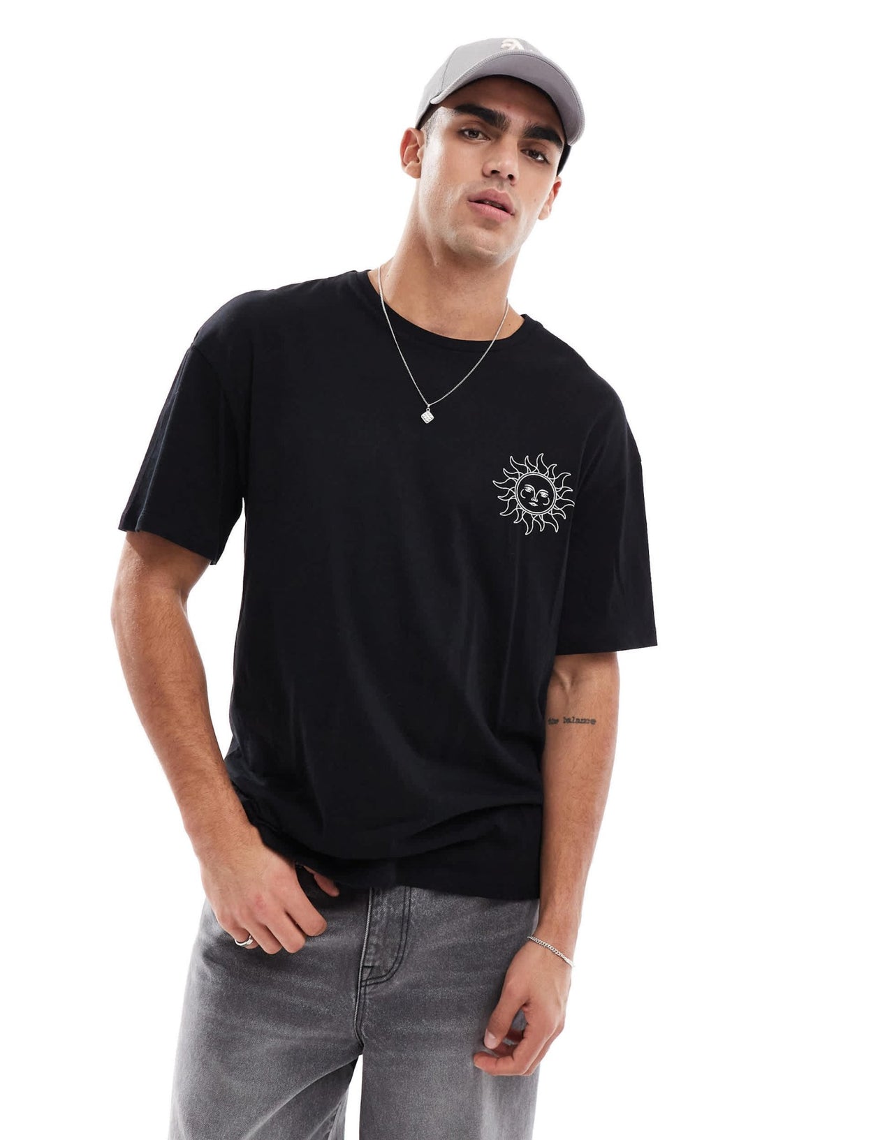 Jack & Jones oversized sun back print t-shirt in black - ASOS Sample Sale EU Store