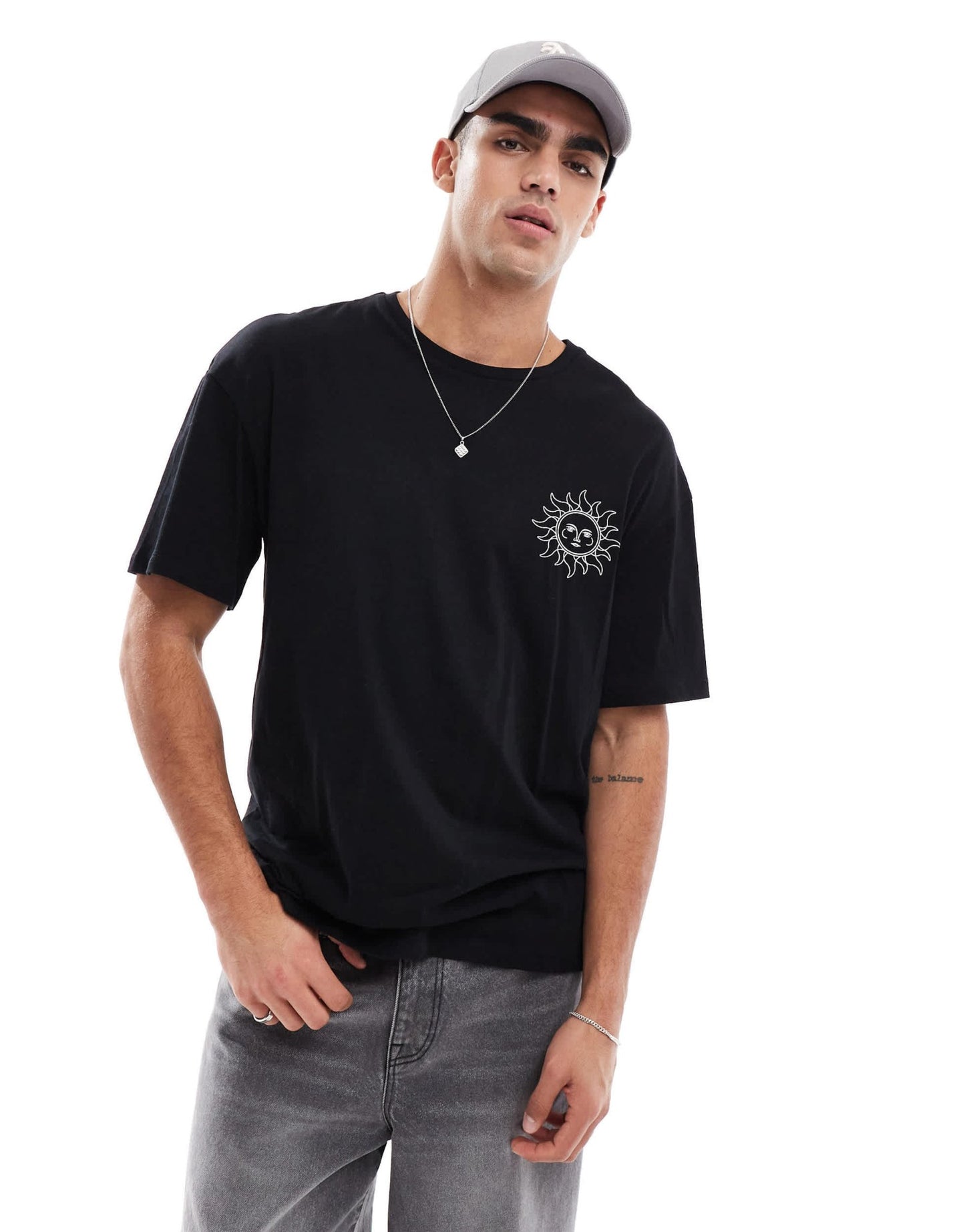 Jack & Jones oversized sun back print t-shirt in black - ASOS Sample Sale EU Store