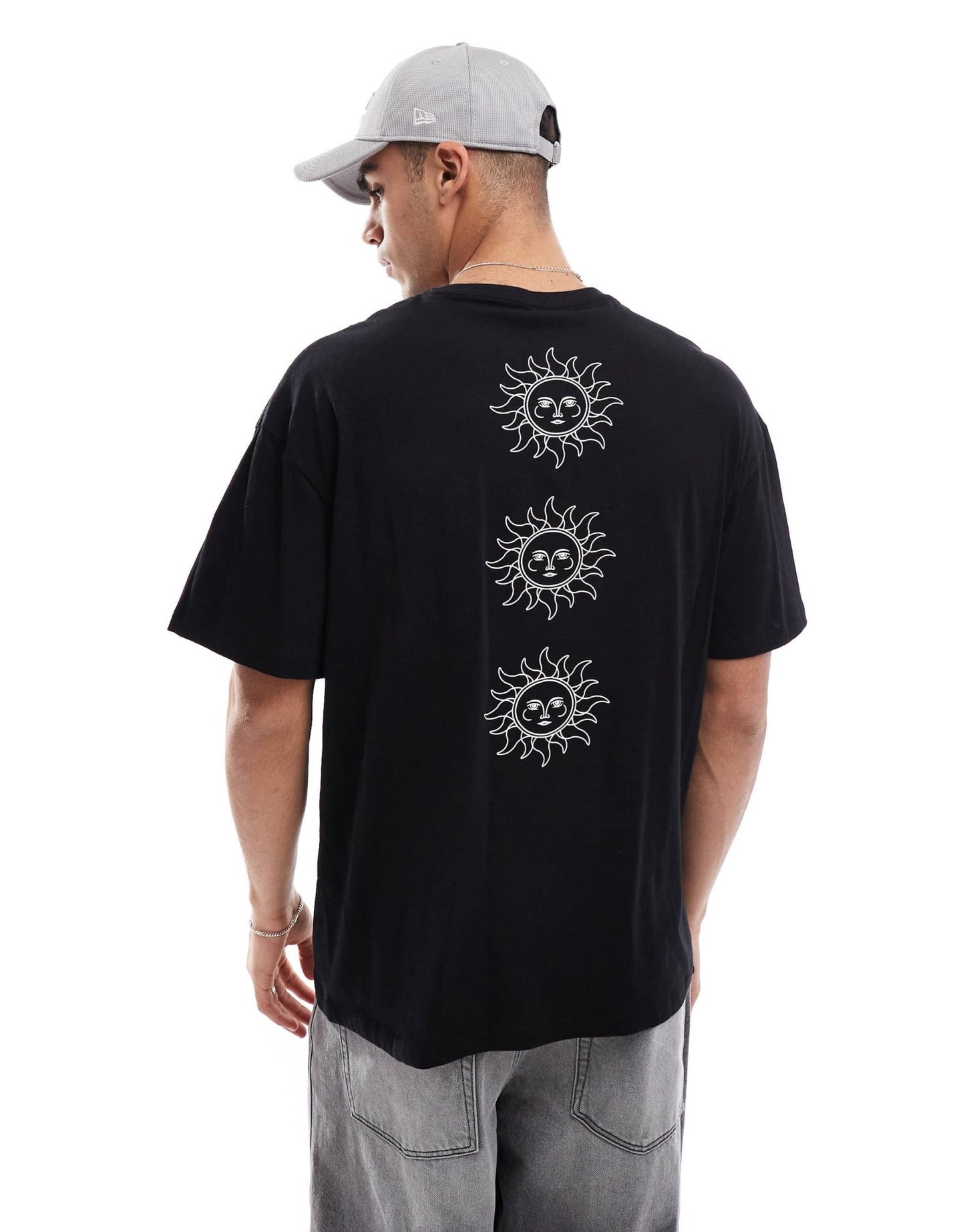 Jack & Jones oversized sun back print t-shirt in black - ASOS Sample Sale EU Store