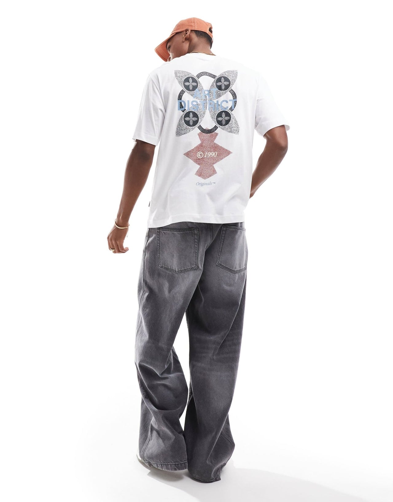 Jack & Jones oversized t-shirt with art district back print in white - ASOS Sample Sale EU Store