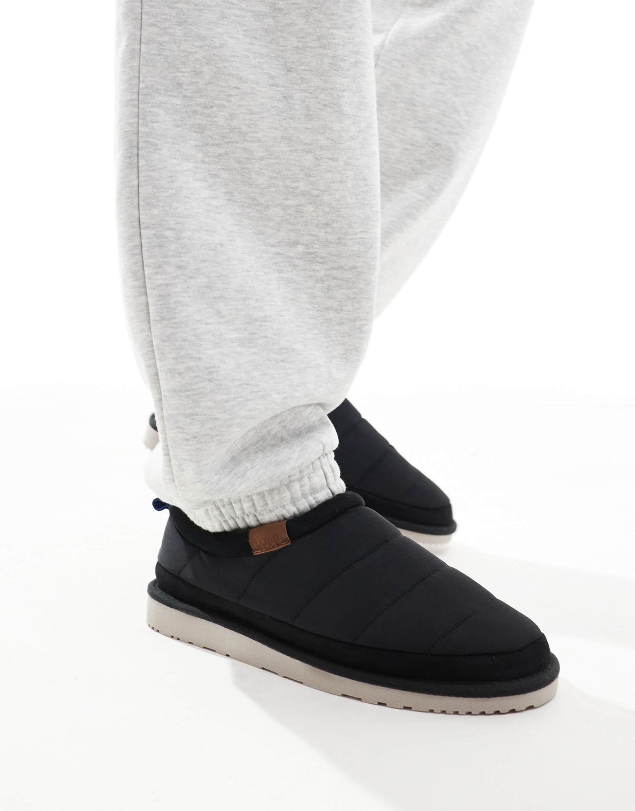 Jack & Jones padded nylon slipper in black - ASOS Sample Sale EU Store