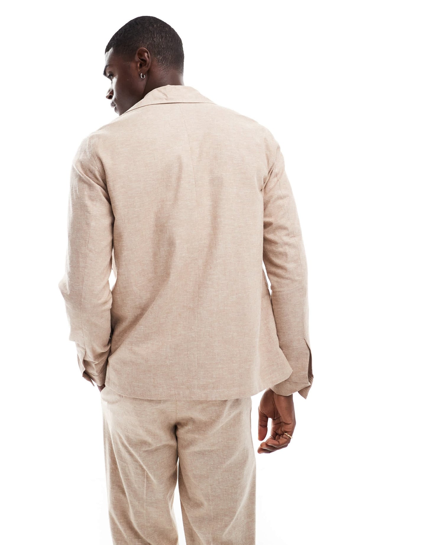 Jack & Jones Premium linen mix casual suit jacket in beige - ASOS Sample Sale EU Store