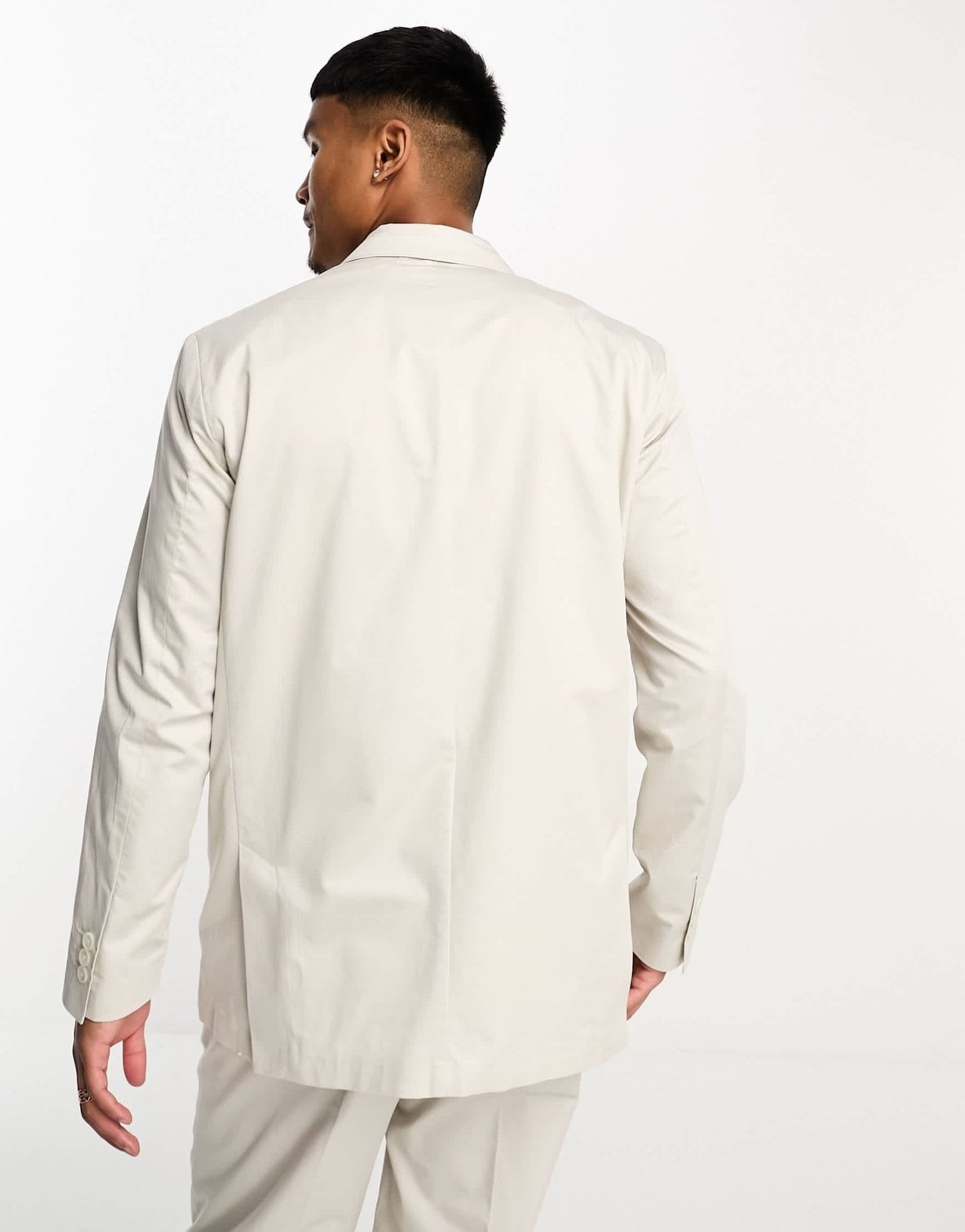 Jack & Jones Premium relaxed fit double breasted suit jacket in cream - ASOS Sample Sale EU Store