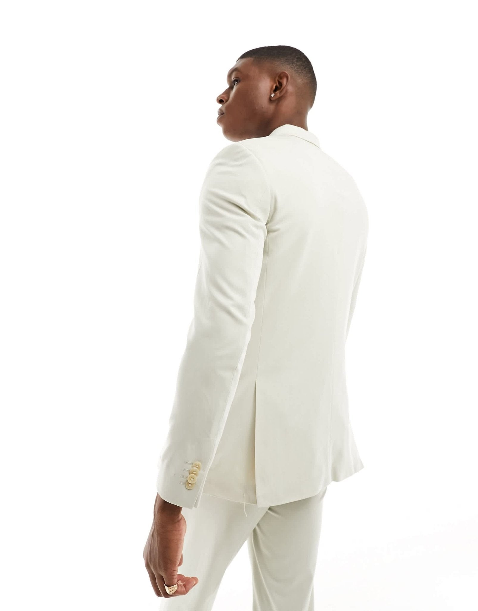 Jack & Jones Premium slim fit suit jacket in cream - ASOS Sample Sale EU Store