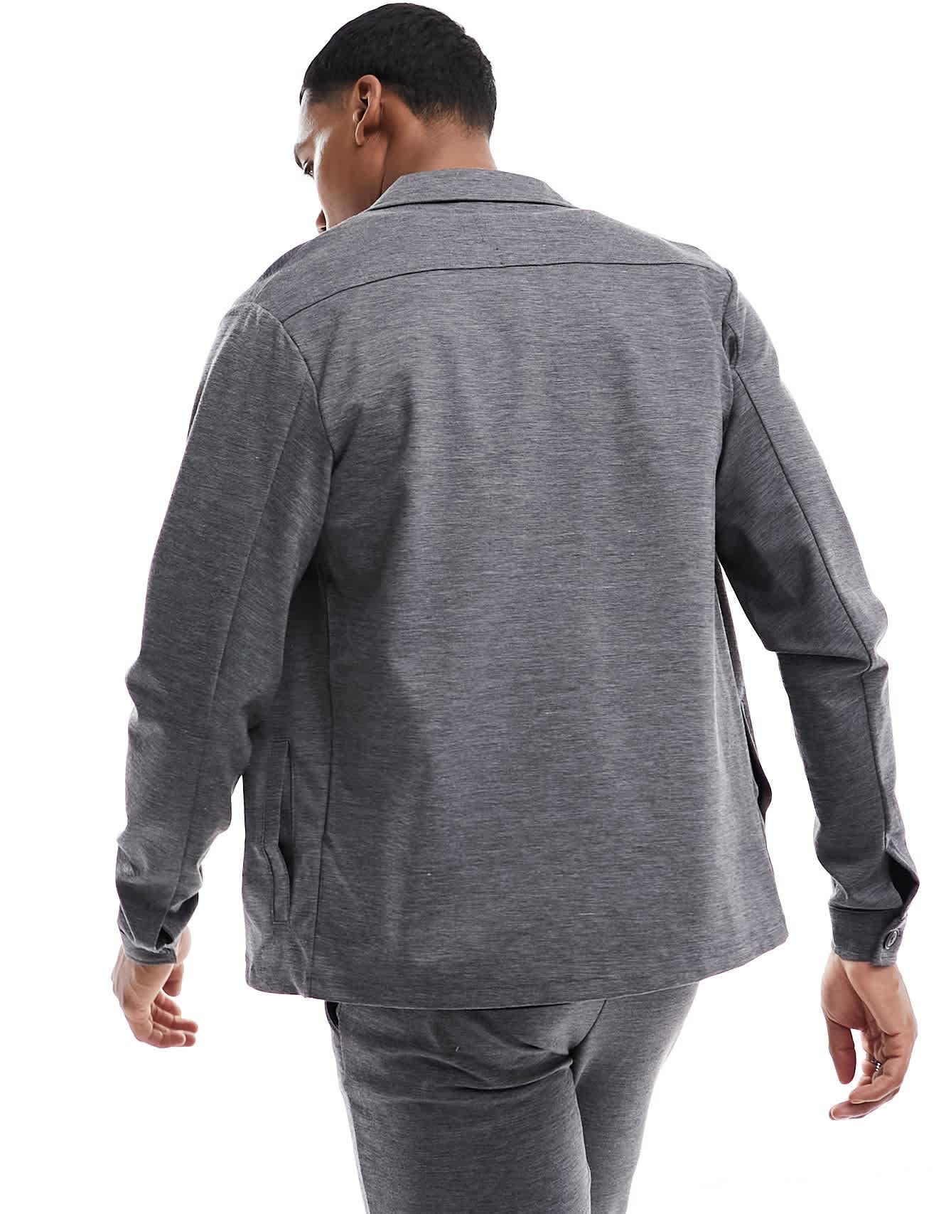 Jack & Jones Premium slim jersey suit jacket in grey - ASOS Sample Sale EU Store