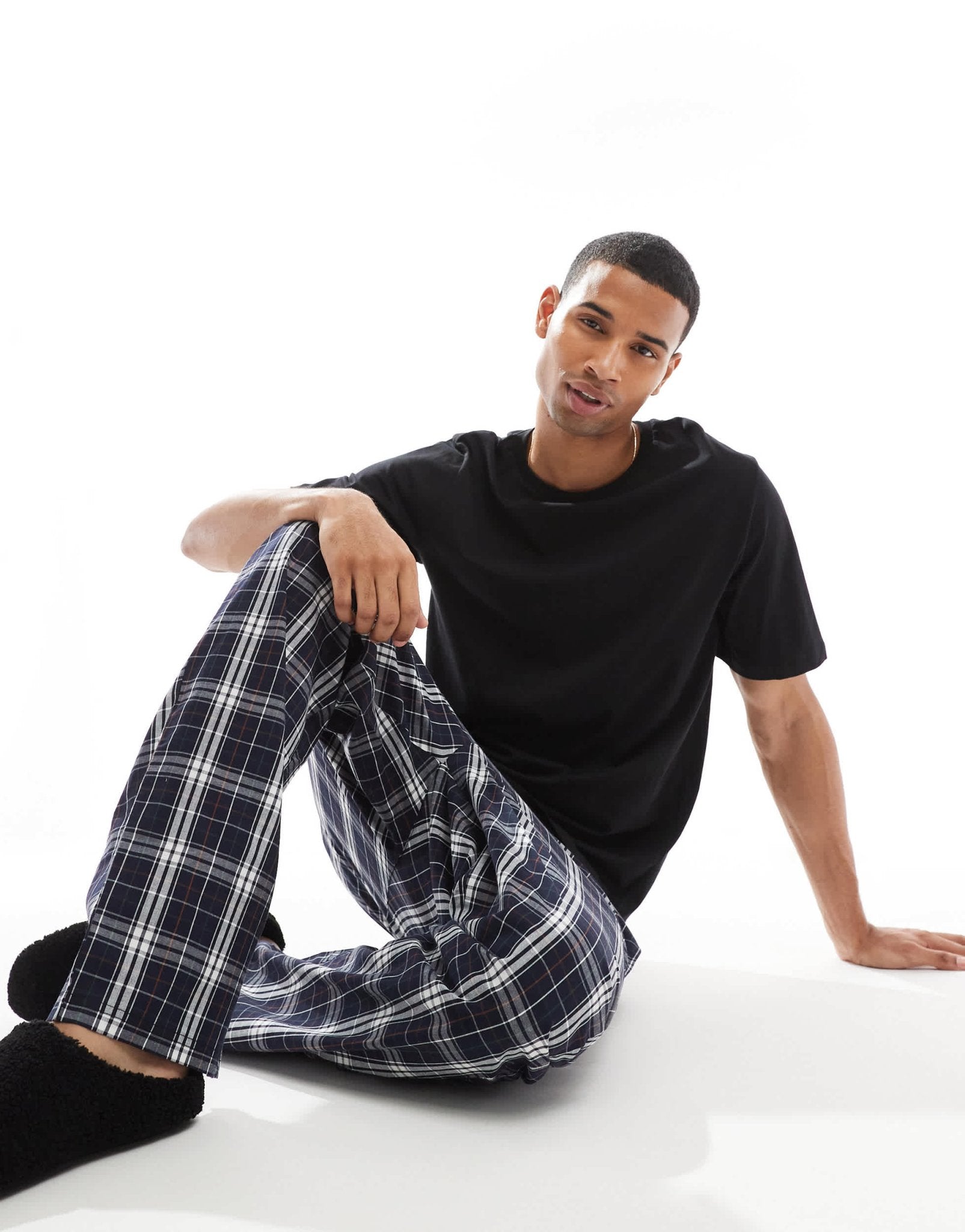 Jack & Jones pyjama set in black check - ASOS Sample Sale EU Store