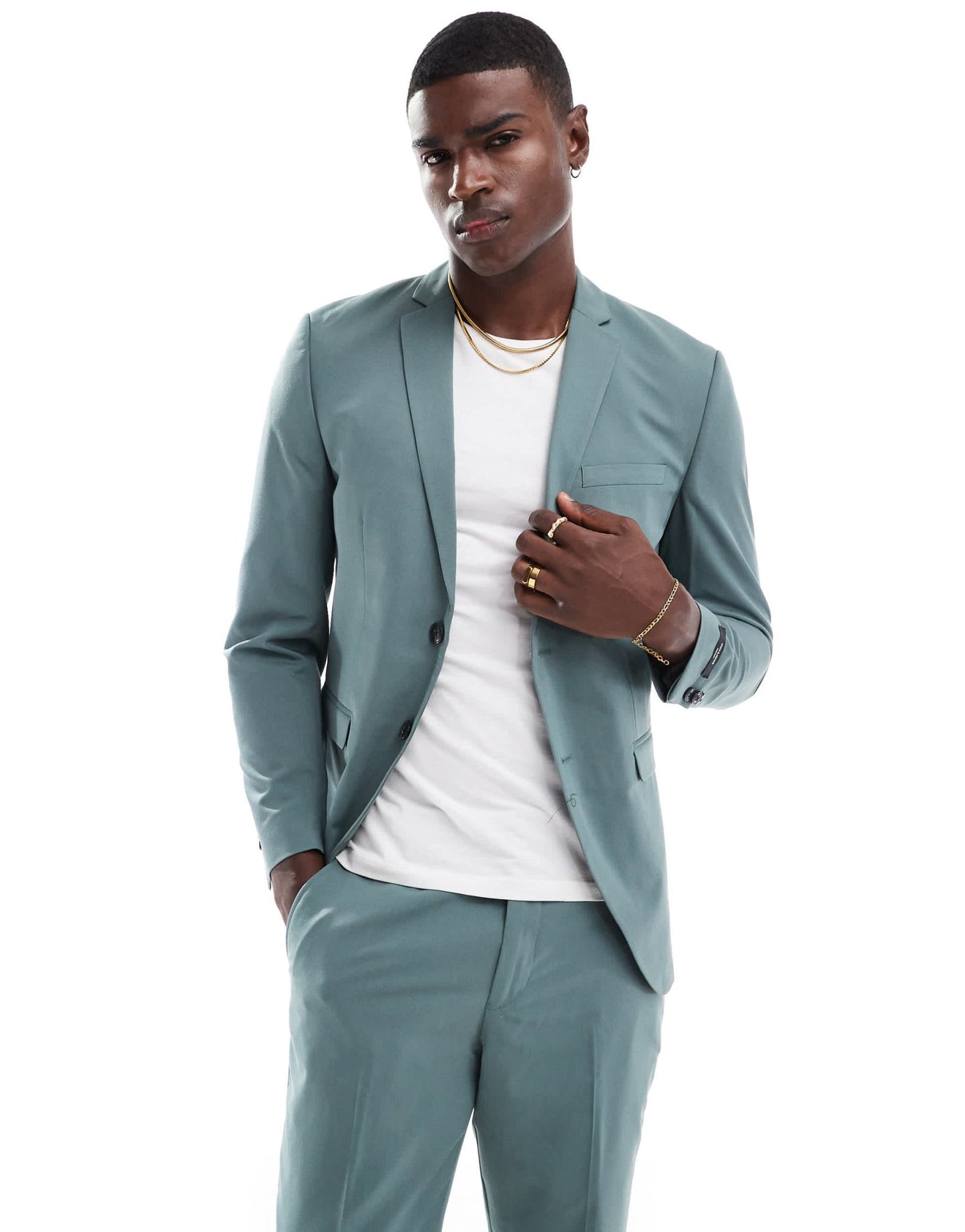 Jack & Jones slim fit suit jacket in sage green - ASOS Sample Sale EU Store