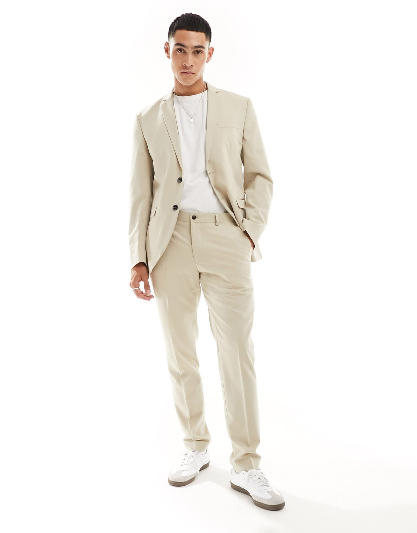 Jack & Jones slim fit suit trousers in beige - ASOS Sample Sale EU Store
