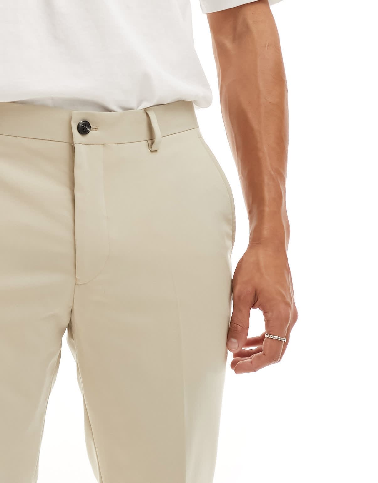 Jack & Jones slim fit suit trousers in beige - ASOS Sample Sale EU Store