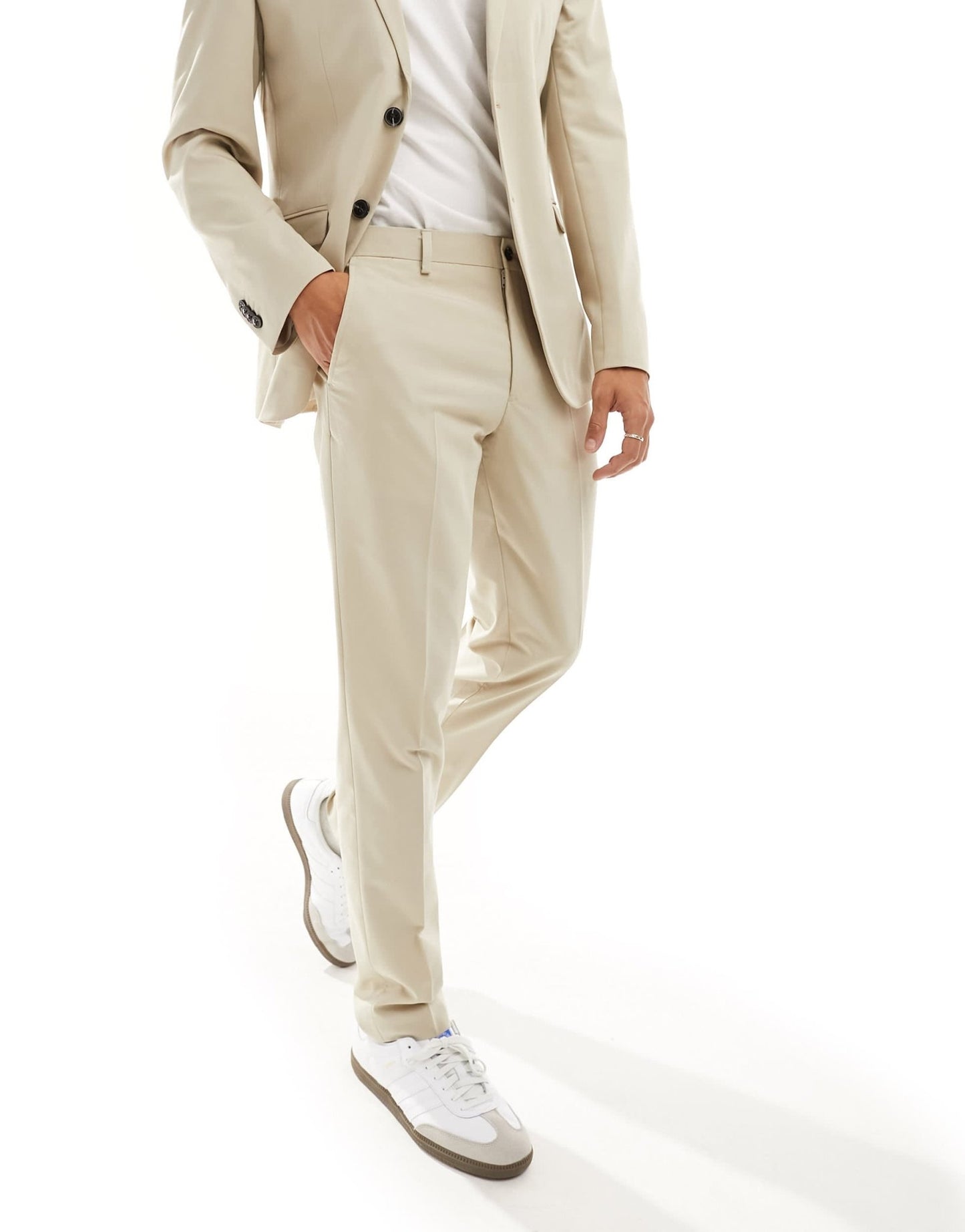 Jack & Jones slim fit suit trousers in beige - ASOS Sample Sale EU Store