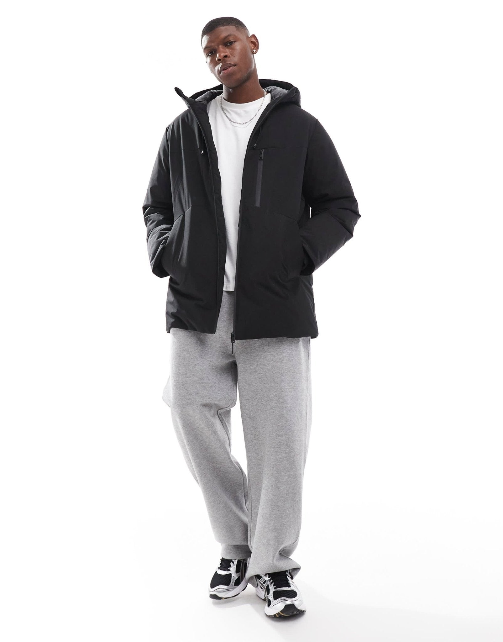 Jack & Jones tech parka in black - ASOS Sample Sale EU Store