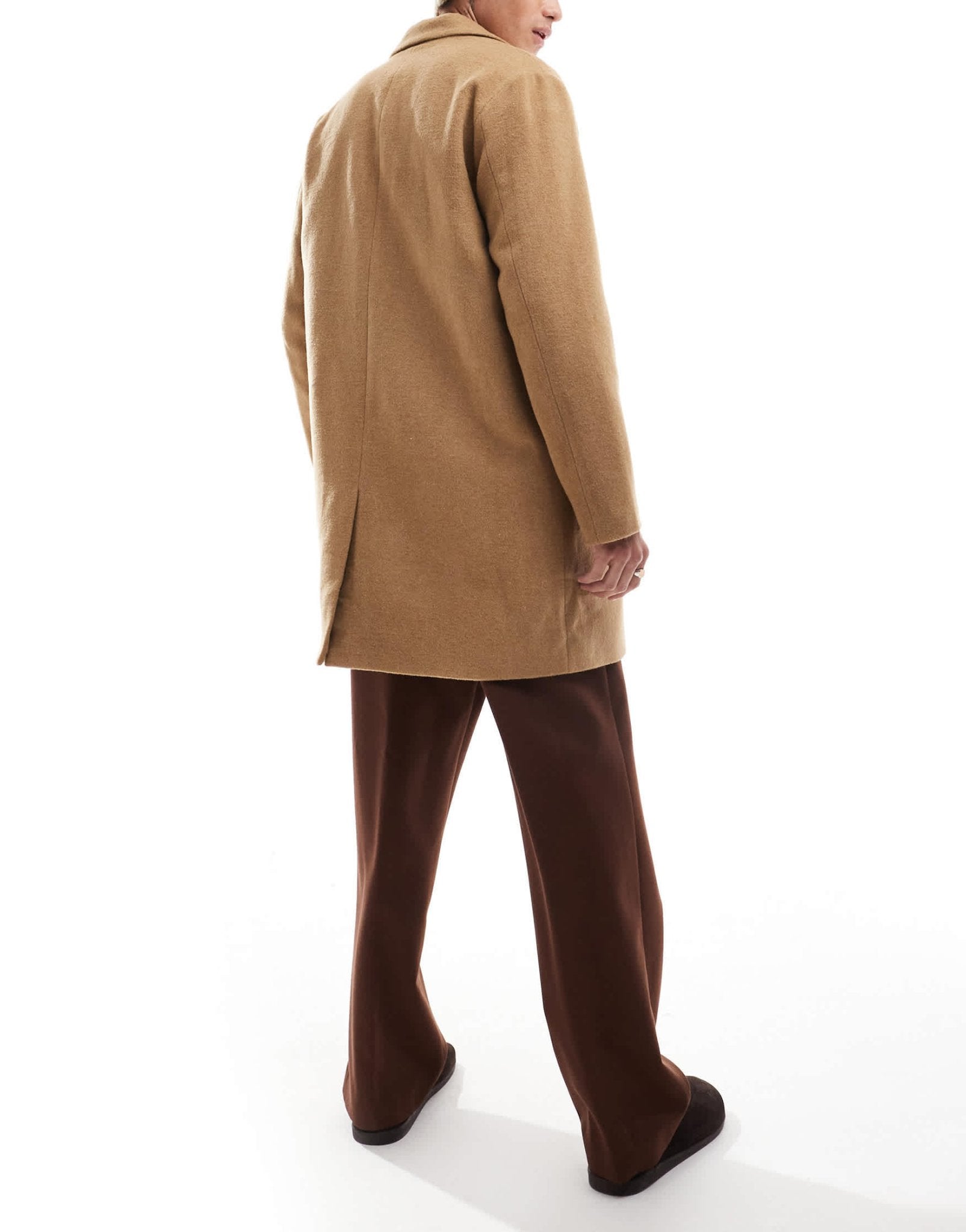 Jack & Jones wool blend overcoat in tan - ASOS Sample Sale EU Store
