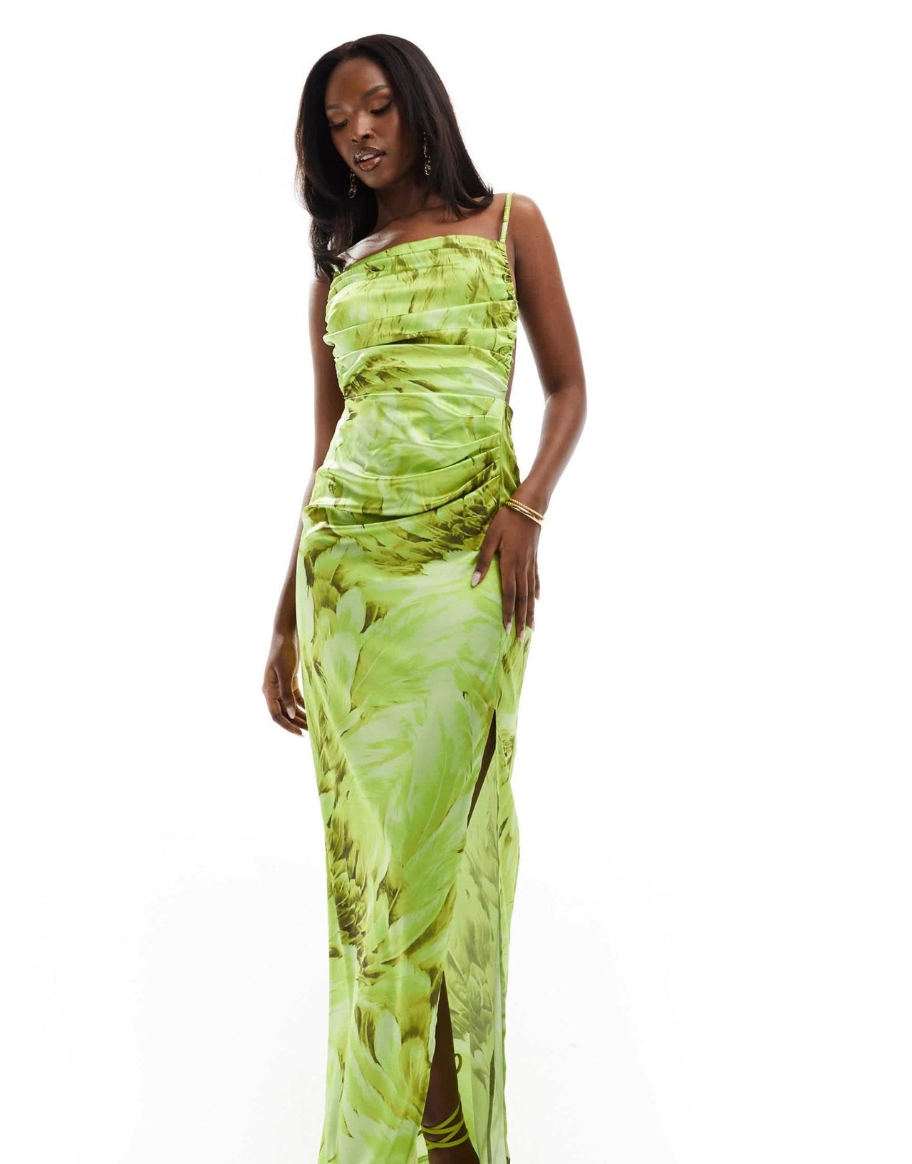 Jaded Rose cami maxi dress with open back in green floral print - ASOS Sample Sale EU Store