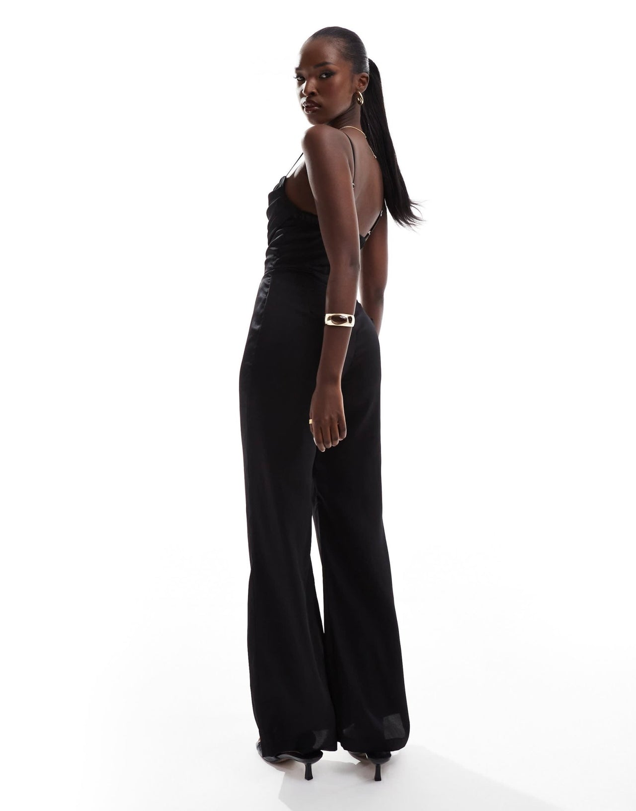 Jaded Rose satin corset jumpsuit in black - ASOS Sample Sale EU Store