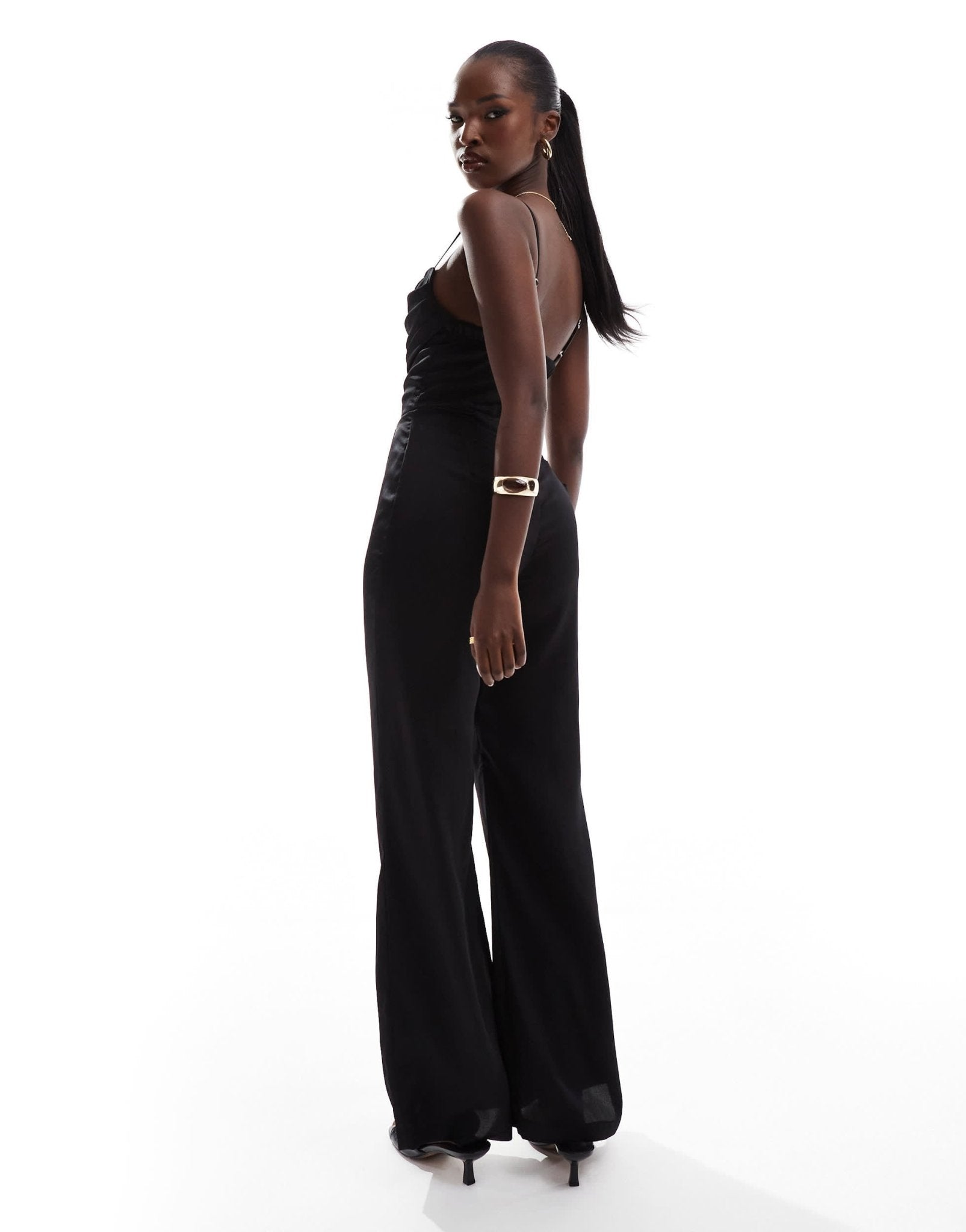 Jaded Rose satin corset jumpsuit in black - ASOS Sample Sale EU Store
