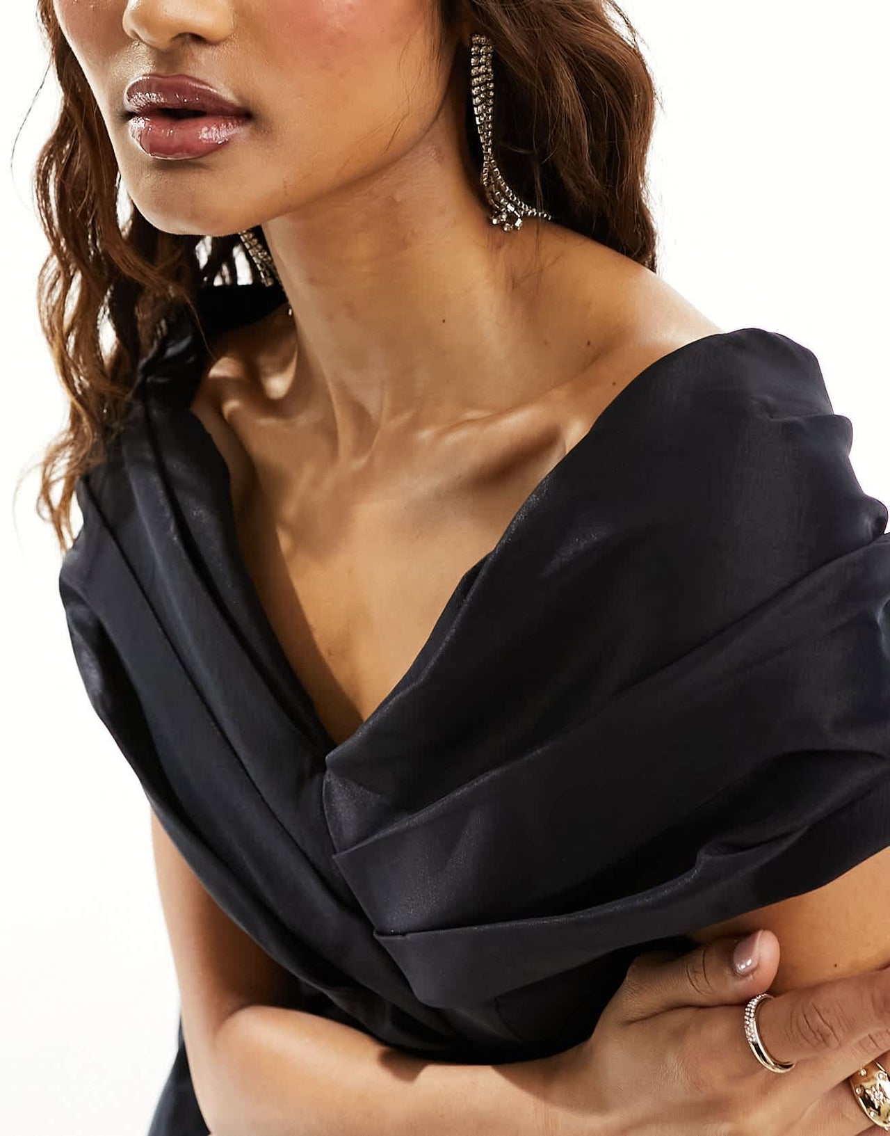 Jarlo taffeta structured mini prom dress in black - ASOS Sample Sale EU Store