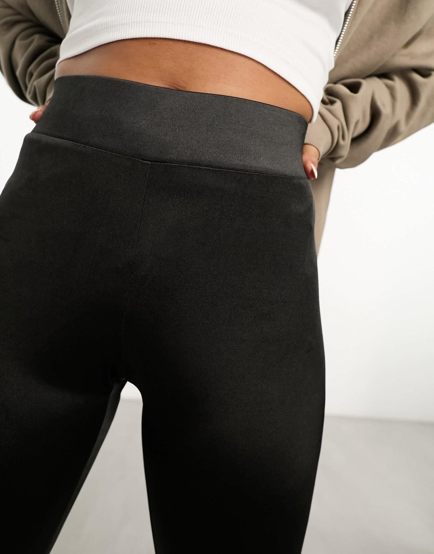 JDY shiny disco leggings in black - ASOS Sample Sale EU Store